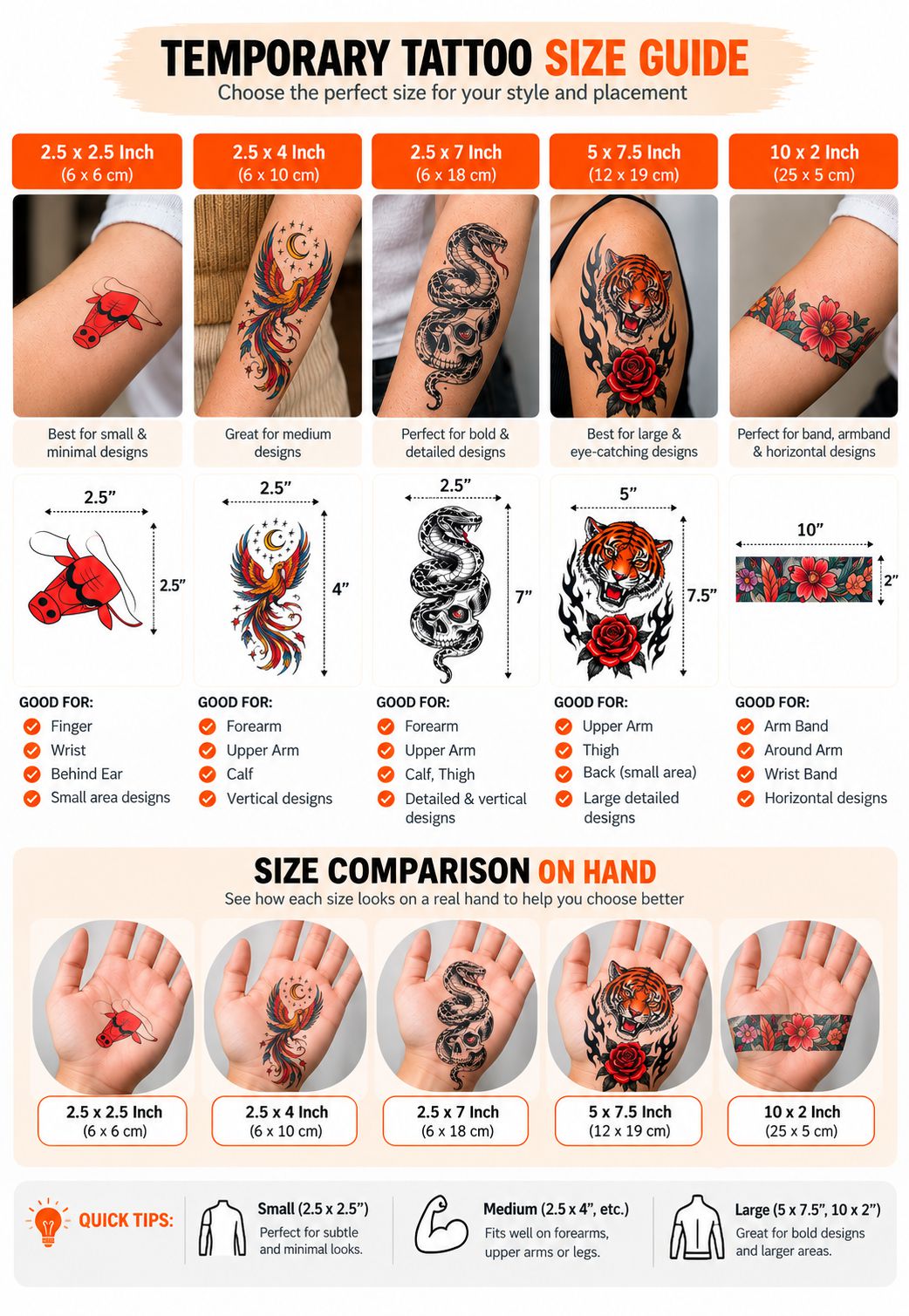 Custom Temporary Tattoo | Personalized Tattoo