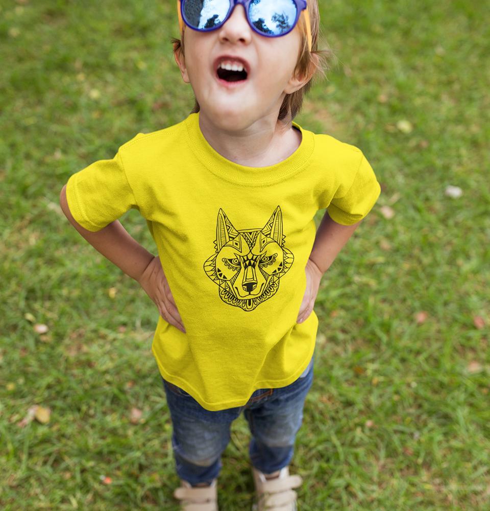 WOLF Half Sleeves T-Shirt for Boy-FunkyTeesClub