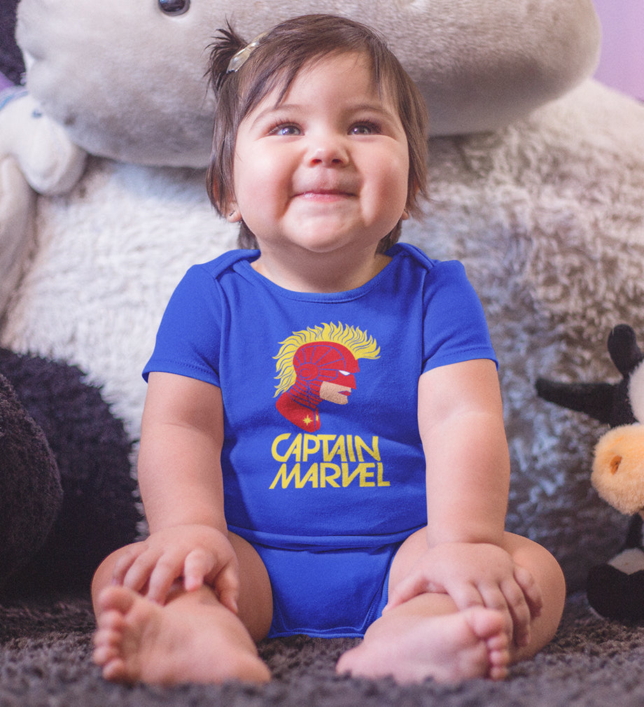 Captain Marvel Rompers for Baby Girl- FunkyTeesClub