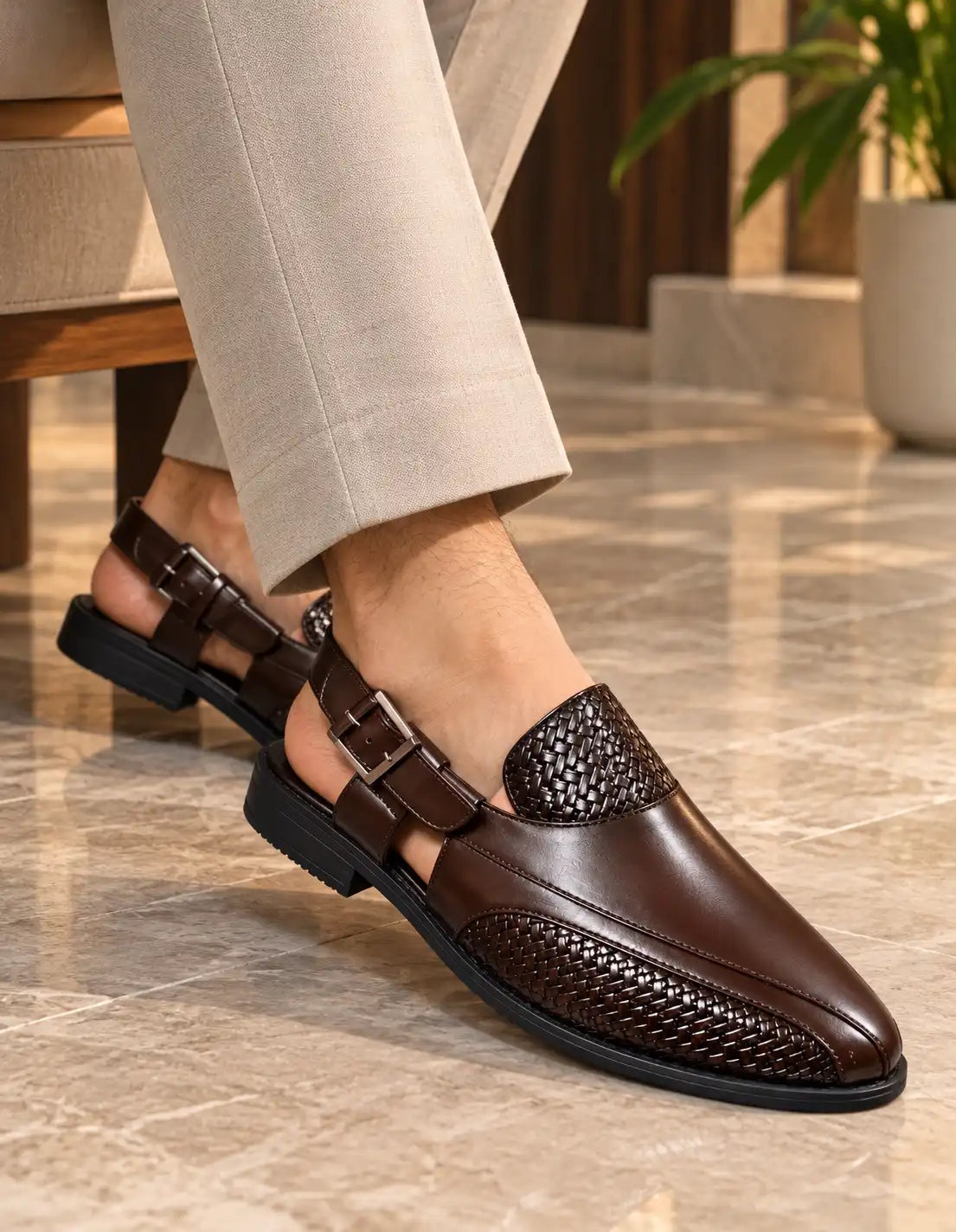 Premium Woven Peshawari Sandals for Men