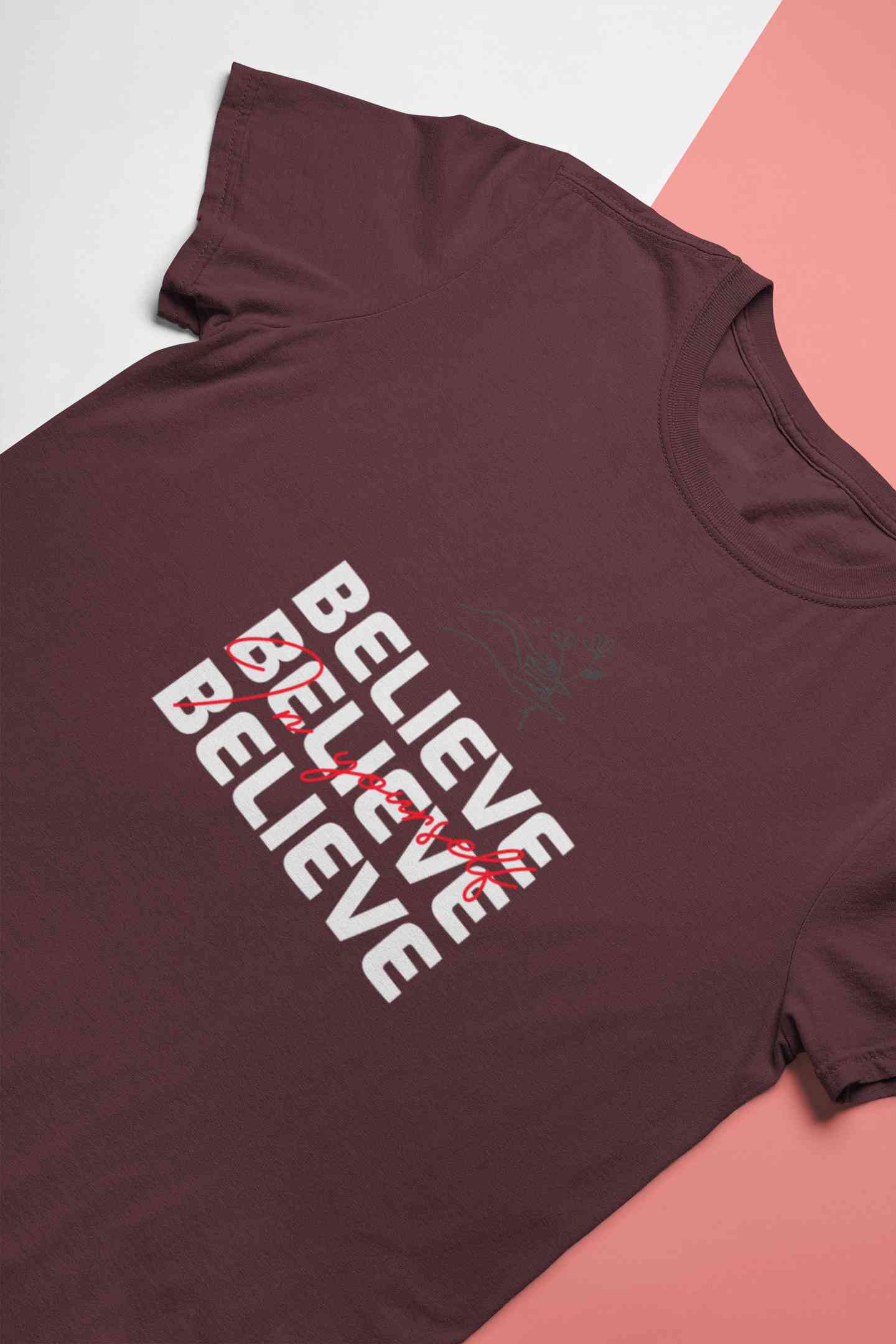 Believe In Yourself Typography Women Half Sleeves T-shirt- FunkyTeesClub