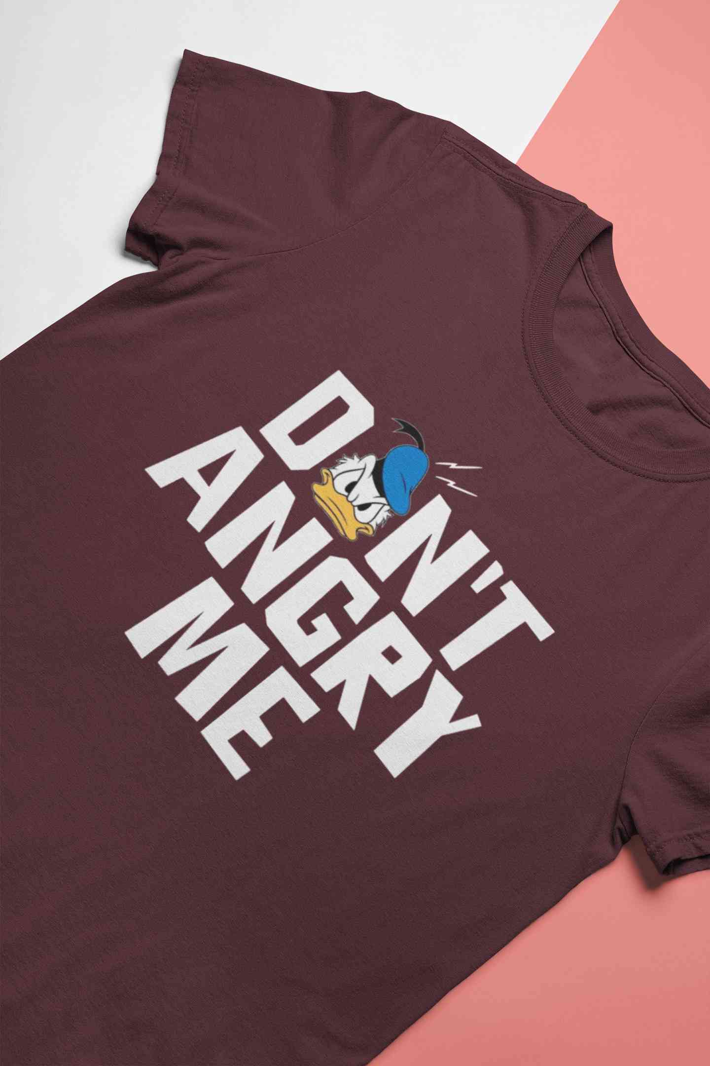 Dont Angry Me Funny Cartoon Women Half Sleeves T-shirt- FunkyTeesClub