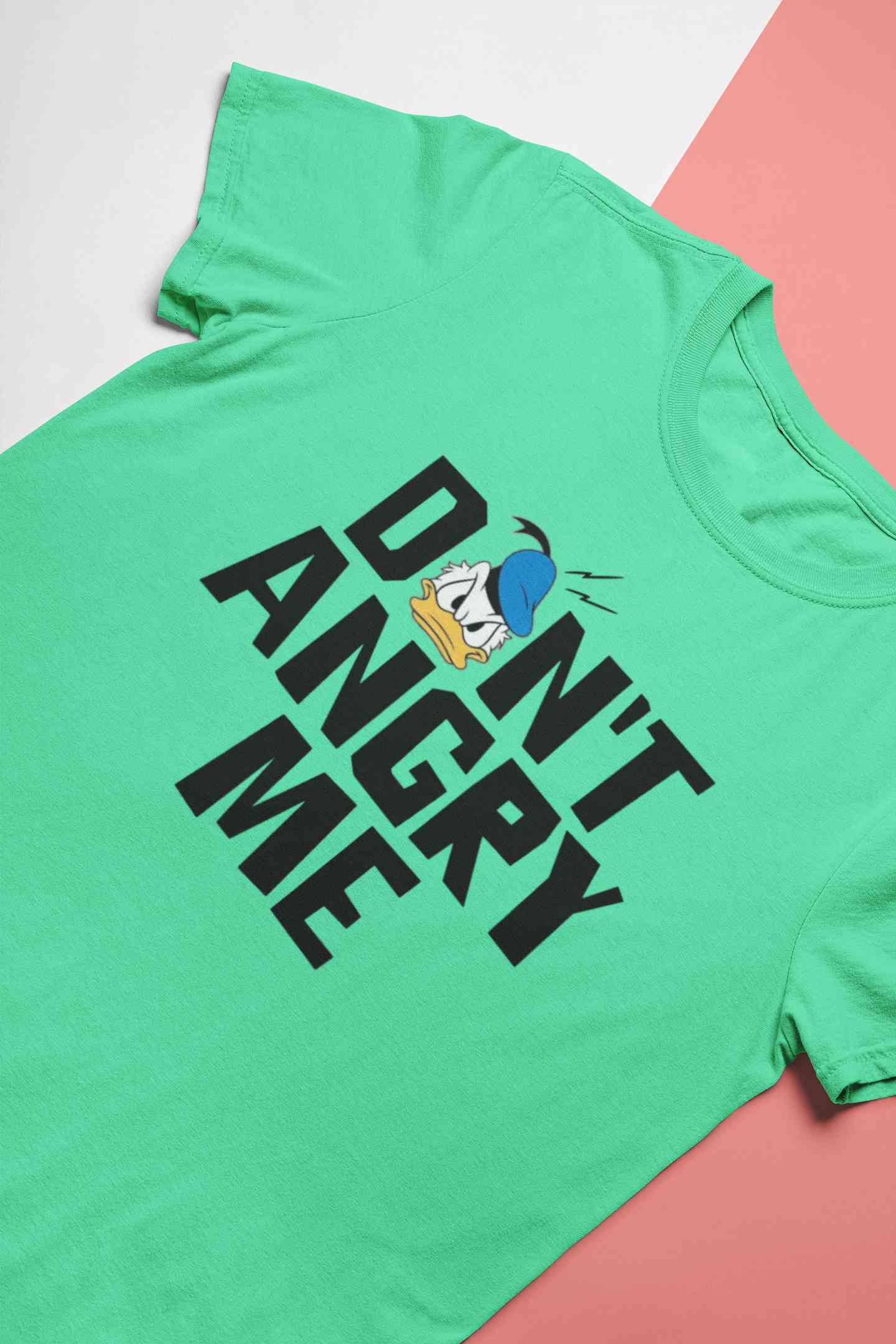 Dont Angry Me Funny Cartoon Women Half Sleeves T-shirt- FunkyTeesClub