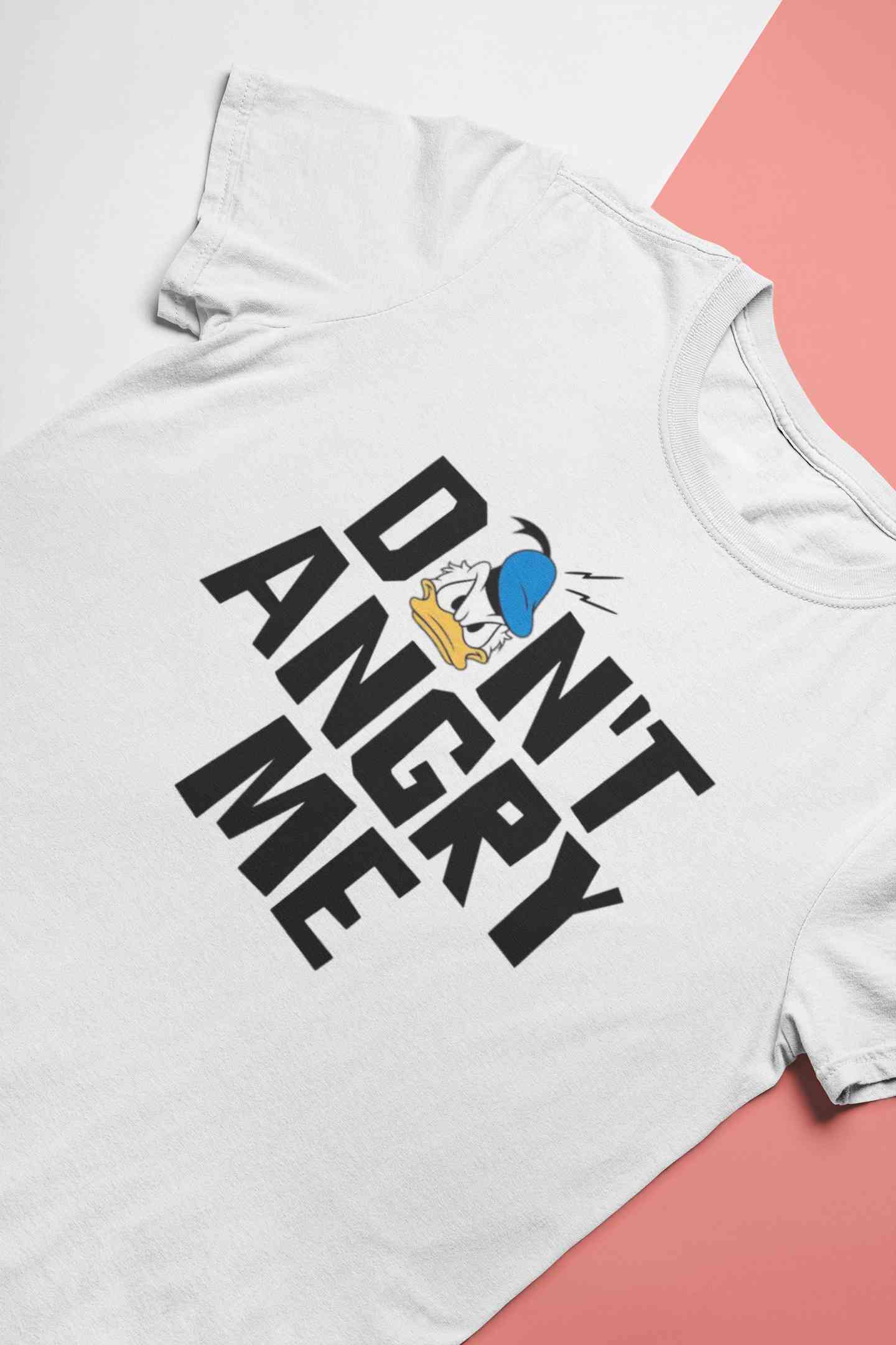 Dont Angry Me Funny Cartoon Mens Half Sleeves T-shirt- FunkyTeesClub