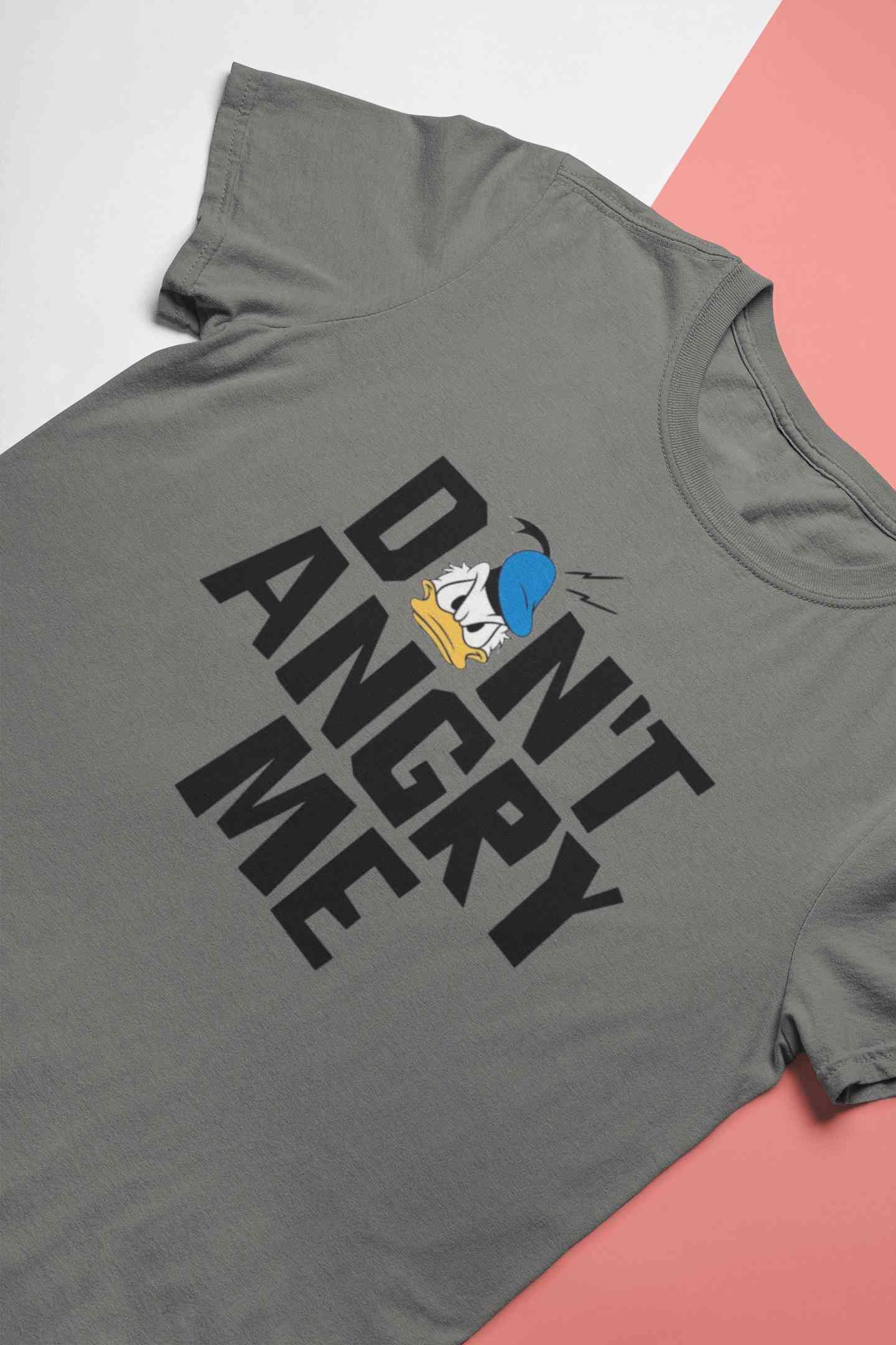 Dont Angry Me Funny Cartoon Women Half Sleeves T-shirt- FunkyTeesClub