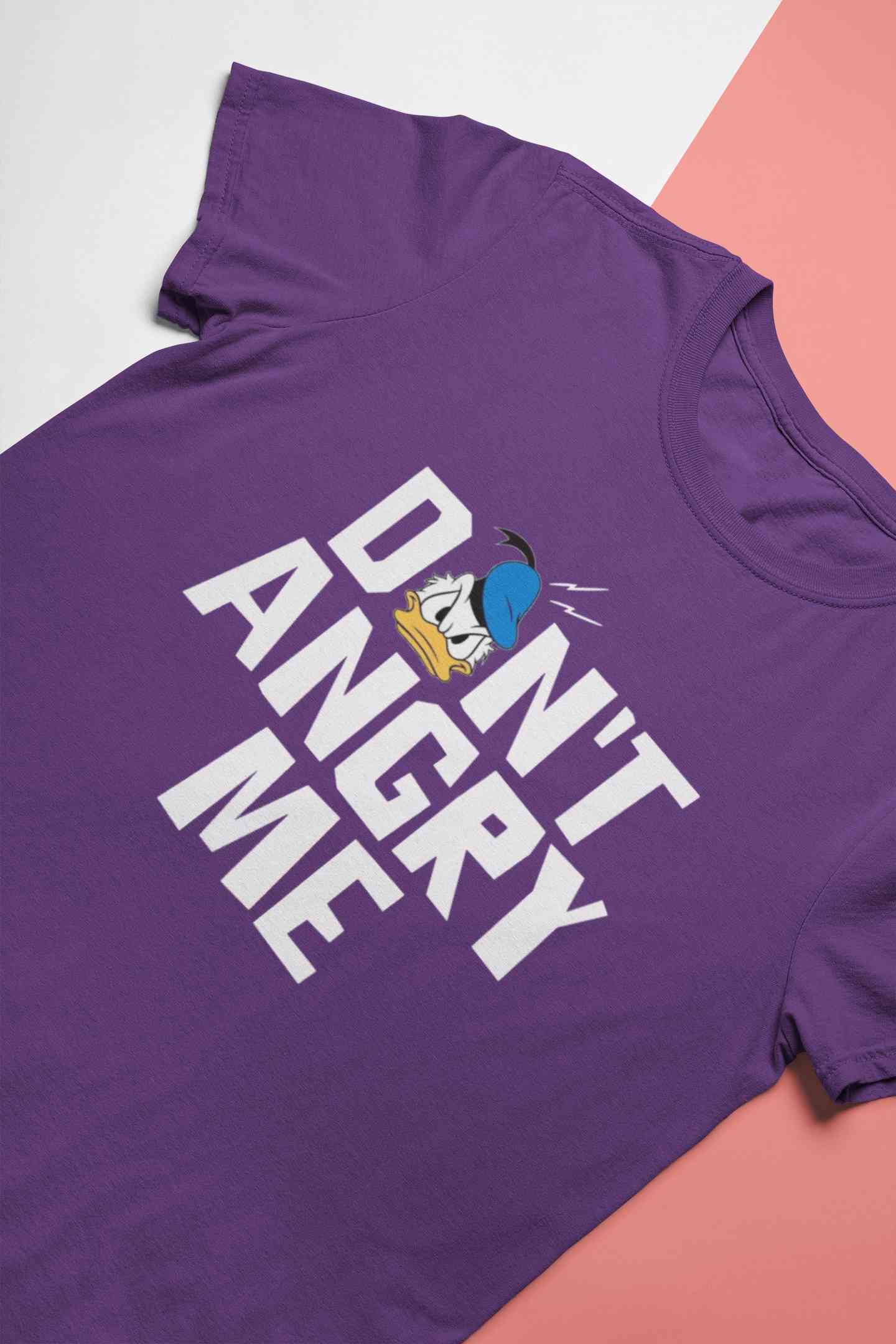 Dont Angry Me Funny Cartoon Mens Half Sleeves T-shirt- FunkyTeesClub