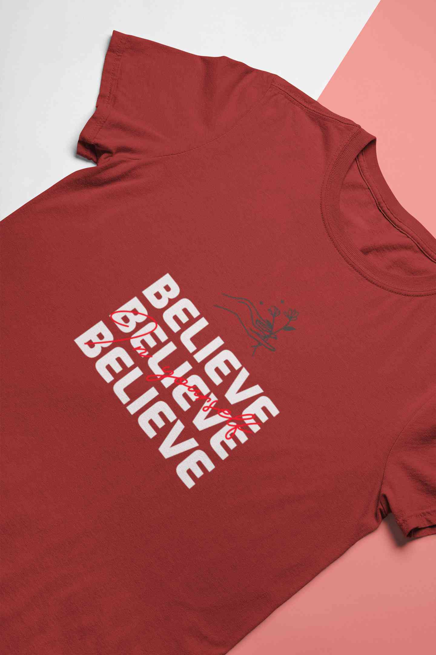 Believe In Yourself Typography Women Half Sleeves T-shirt- FunkyTeesClub