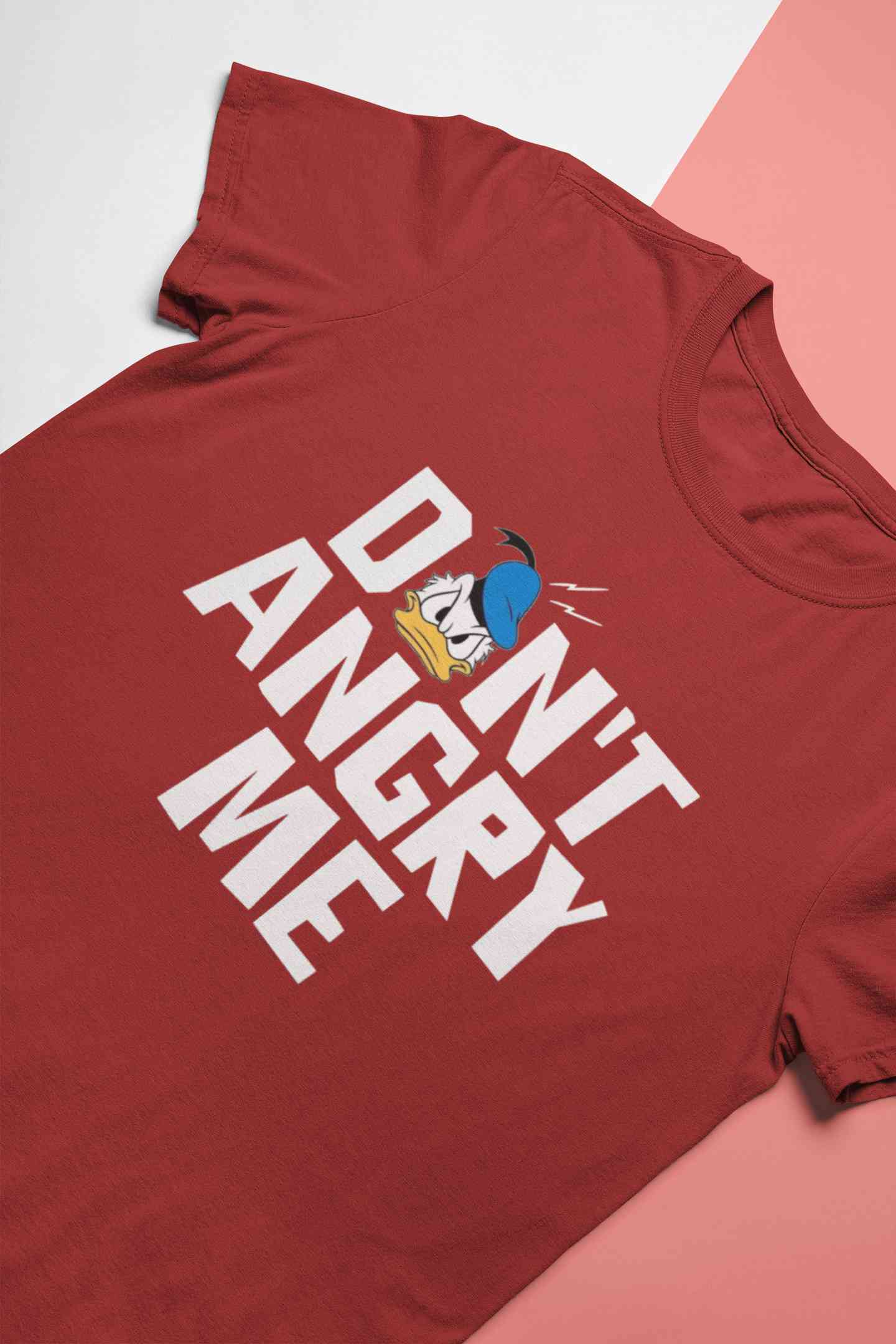 Dont Angry Me Funny Cartoon Women Half Sleeves T-shirt- FunkyTeesClub