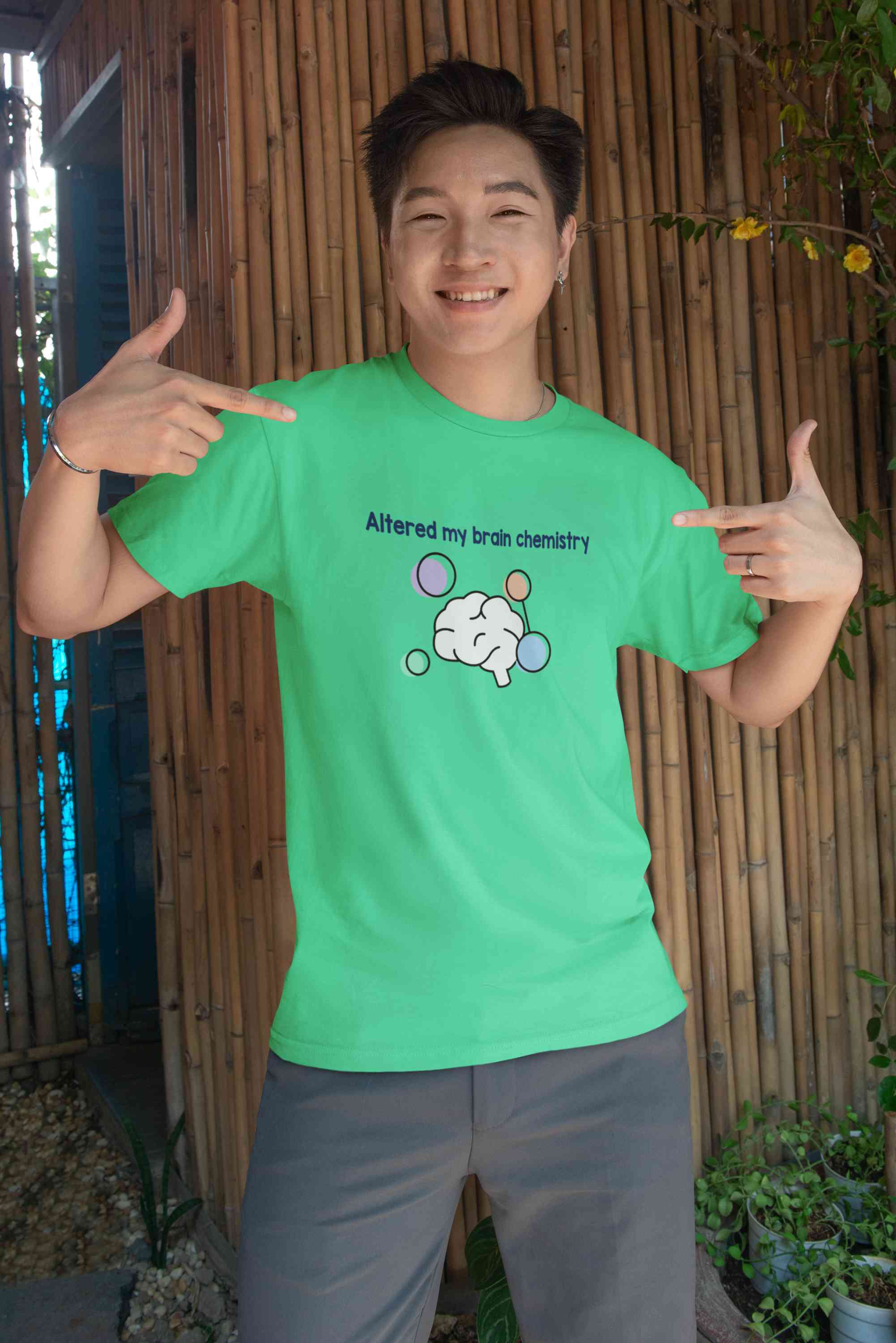 Brain Chemistry Mens Half Sleeves T-shirt- FunkyTeesClub