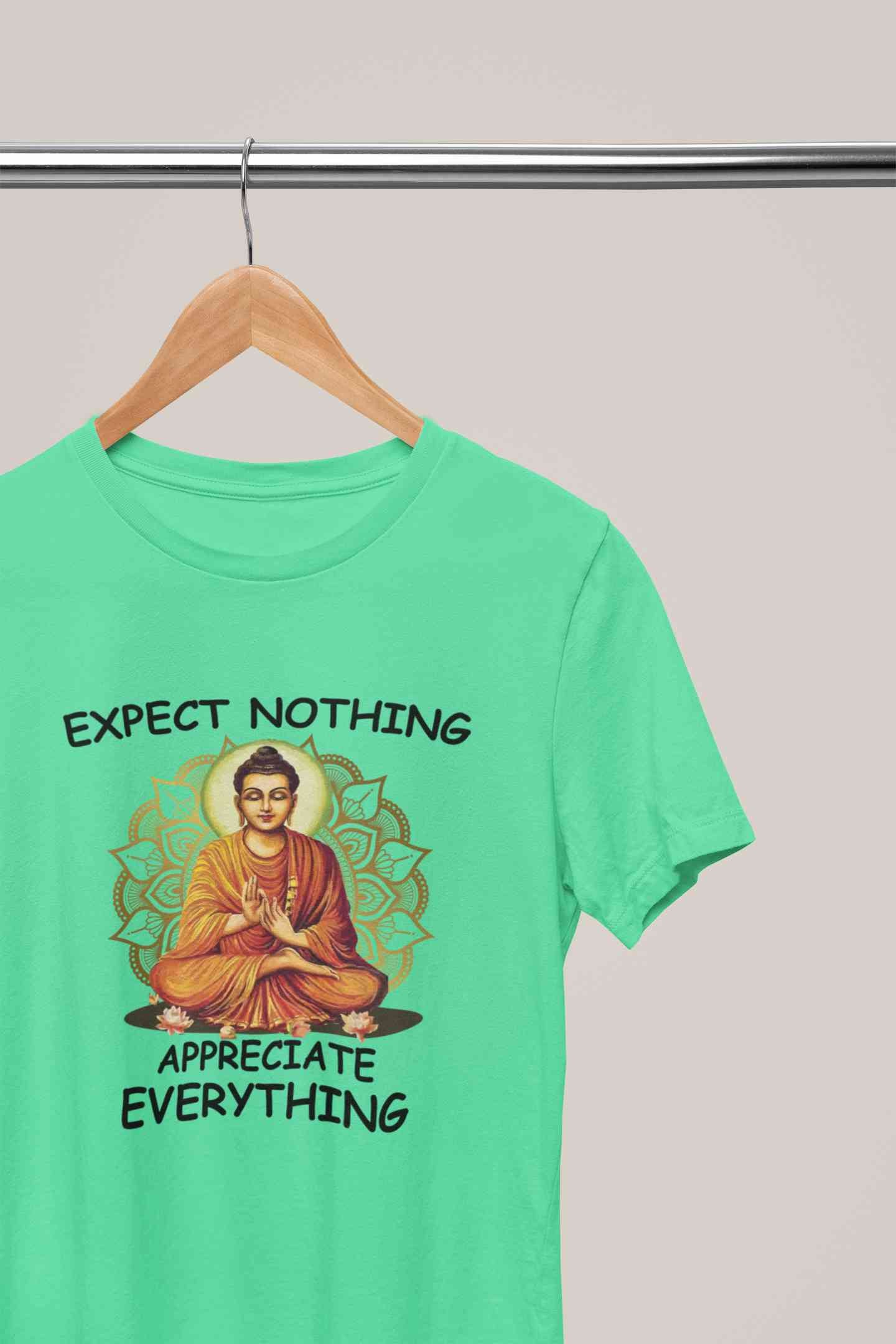Appreciate Everything Yoga Women Half Sleeves T-shirt- FunkyTeesClub