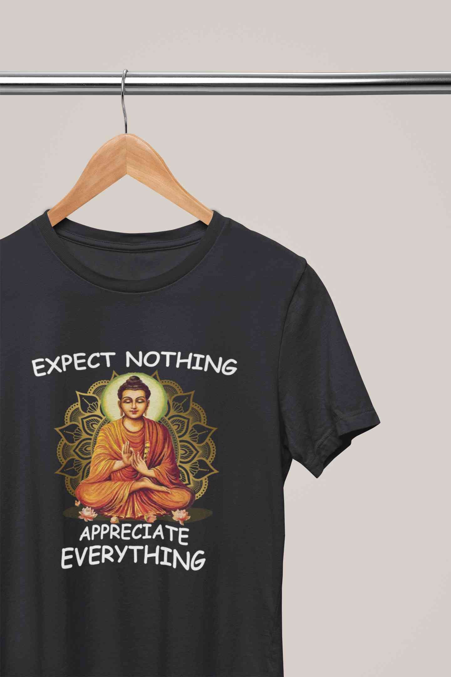 Appreciate Everything Yoga Women Half Sleeves T-shirt- FunkyTeesClub