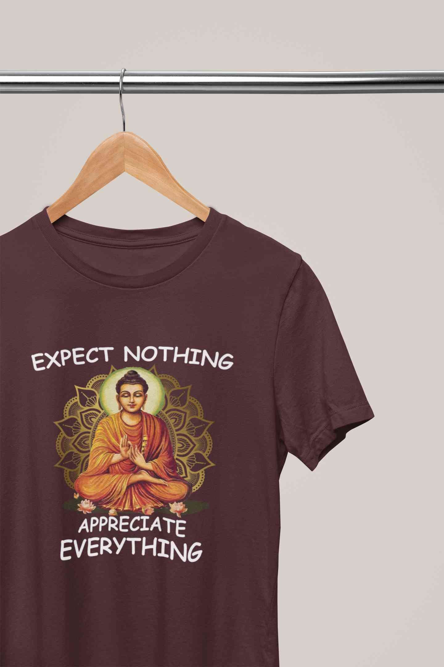 Appreciate Everything Yoga Women Half Sleeves T-shirt- FunkyTeesClub