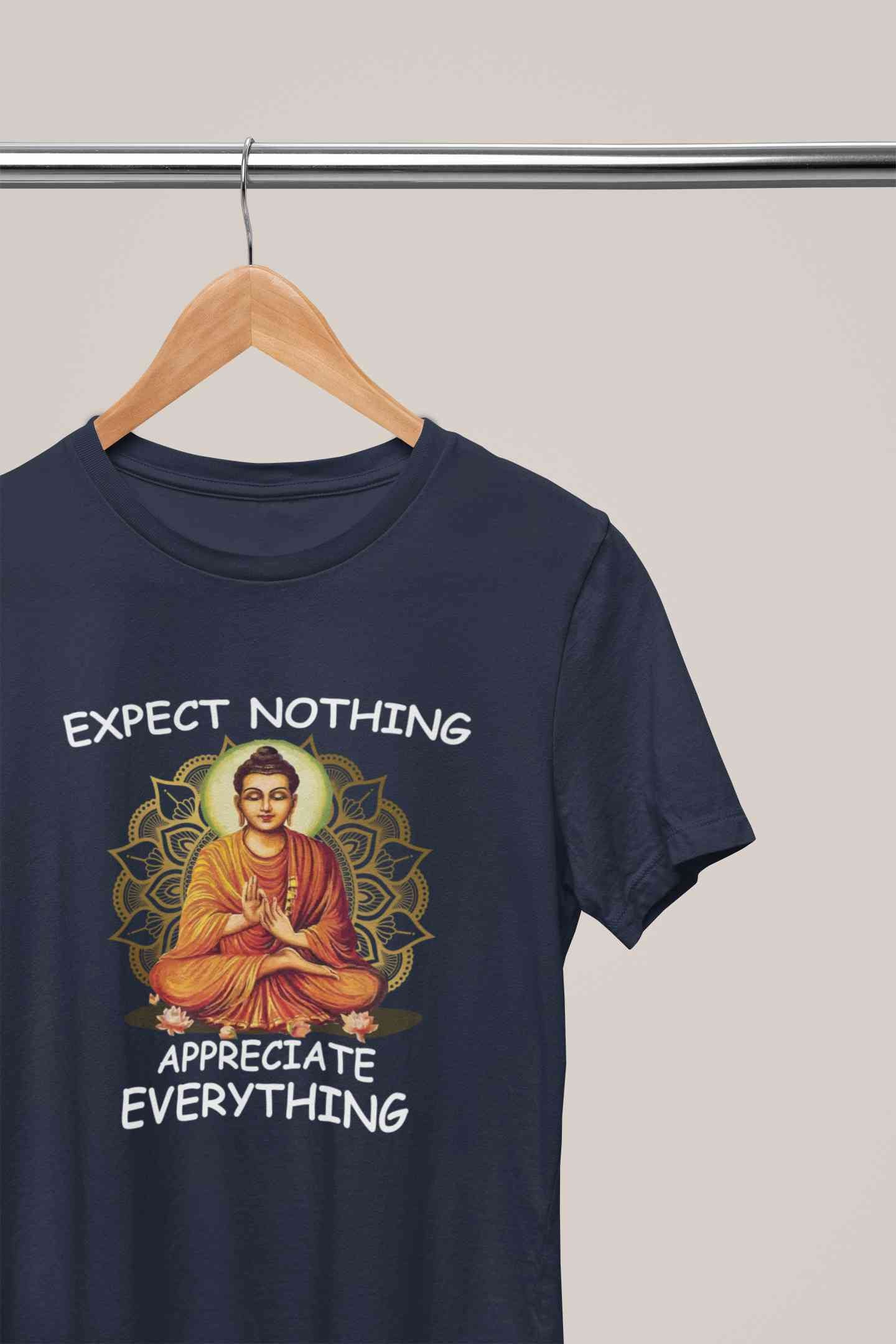 Appreciate Everything Yoga Women Half Sleeves T-shirt- FunkyTeesClub
