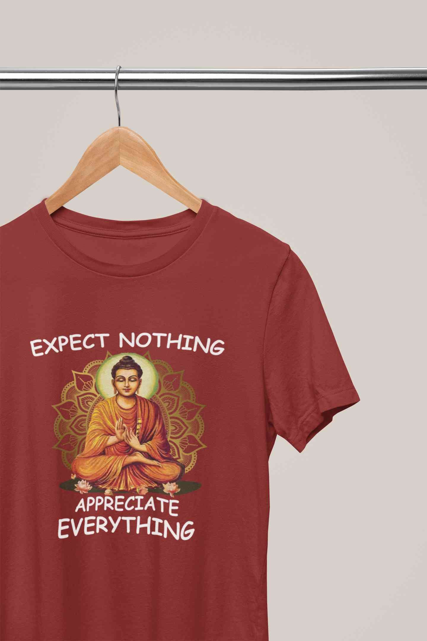 Appreciate Everything Yoga Women Half Sleeves T-shirt- FunkyTeesClub