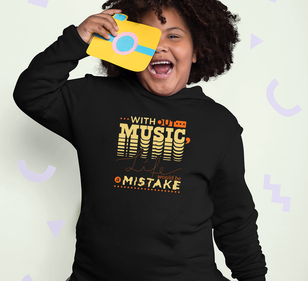 without music life would be a mistake Girl Hoodies-FunkyTeesClub