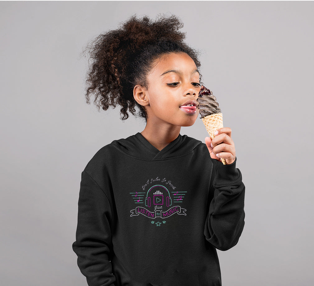 dont listen to people just listen to music Girl Hoodies-FunkyTeesClub