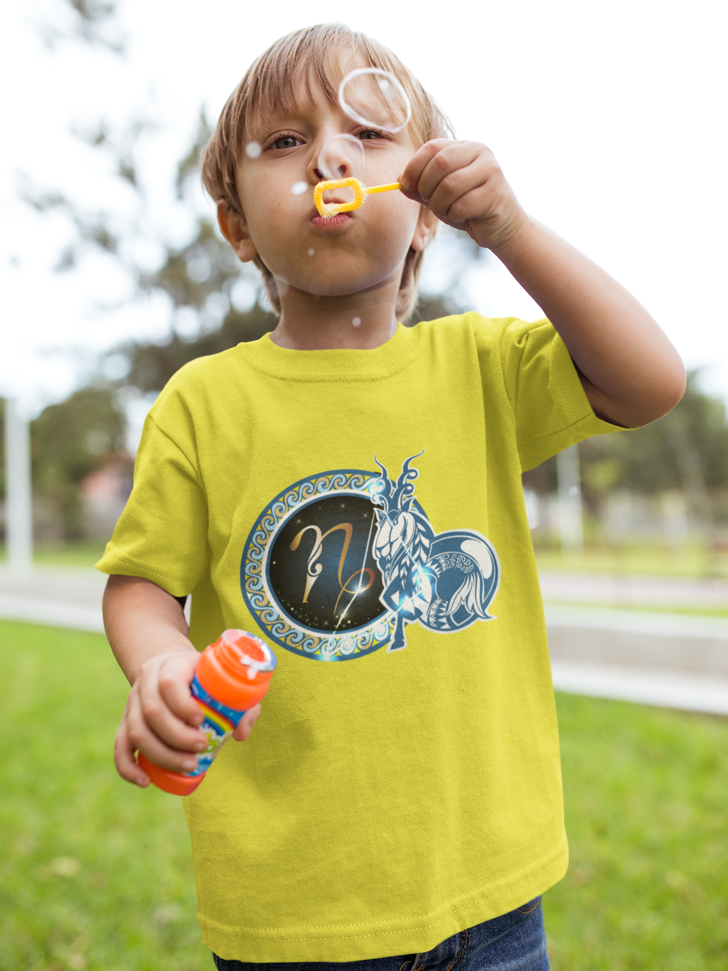 Capricon Zodiac Sign Half Sleeves T-Shirt for Boy-FunkyTeesClub
