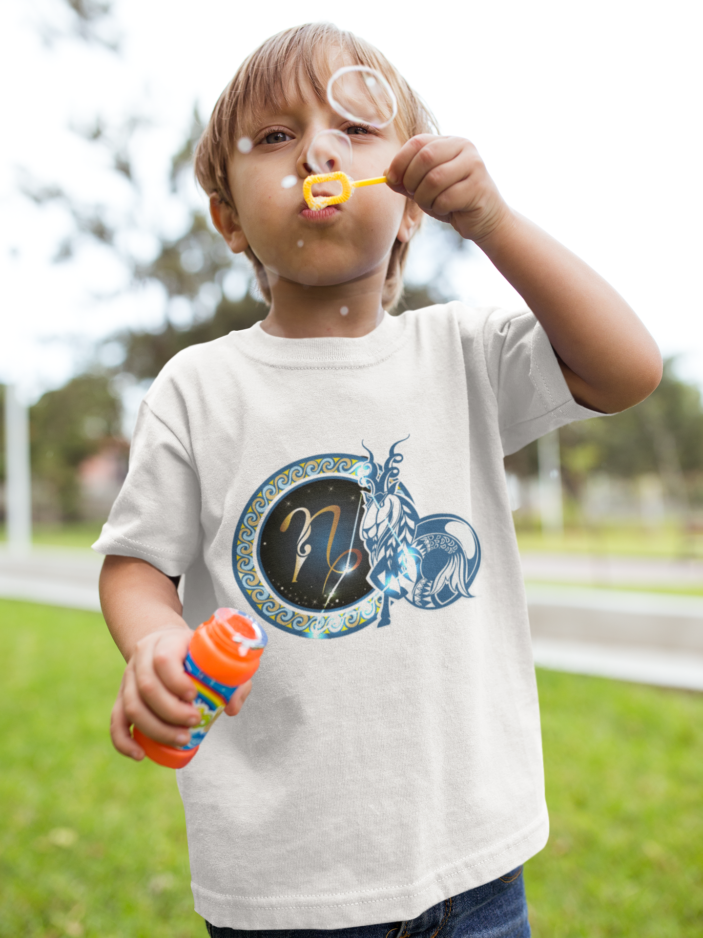 Capricon Zodiac Sign Half Sleeves T-Shirt for Boy-FunkyTeesClub
