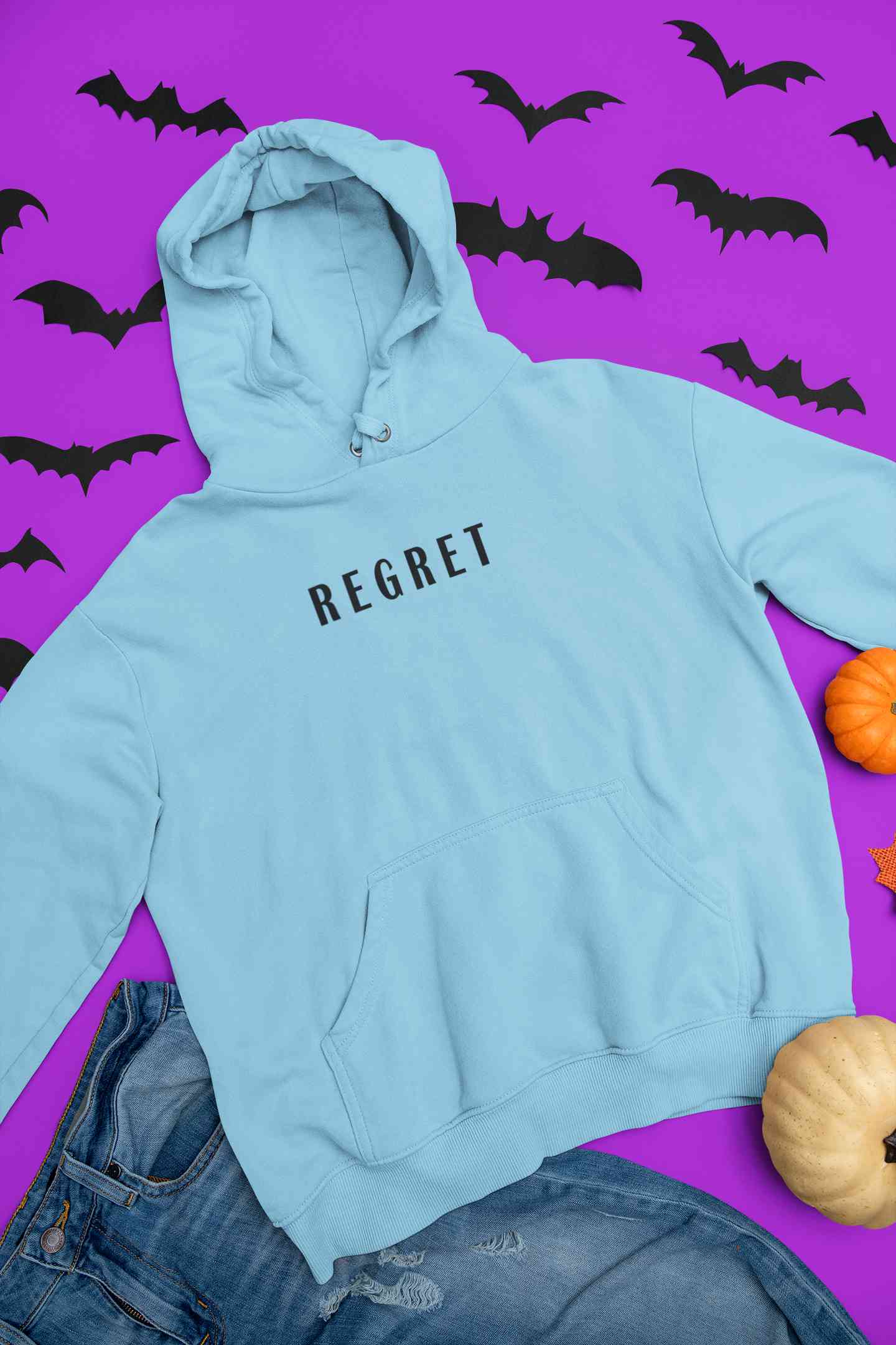 Regret Typography Hoodies for Women-FunkyTeesClub