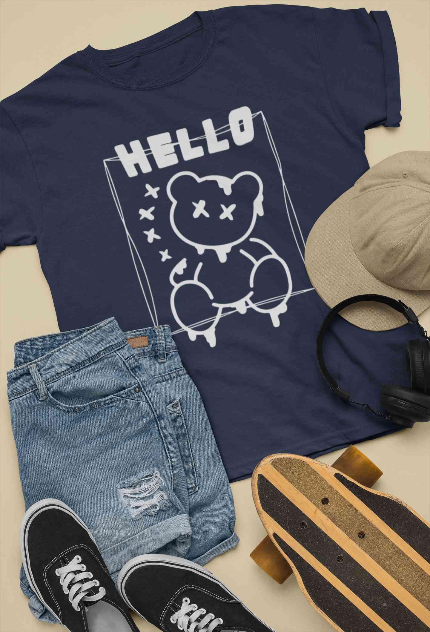 Hello Graphic Women Half Sleeves T-shirt- FunkyTeesClub