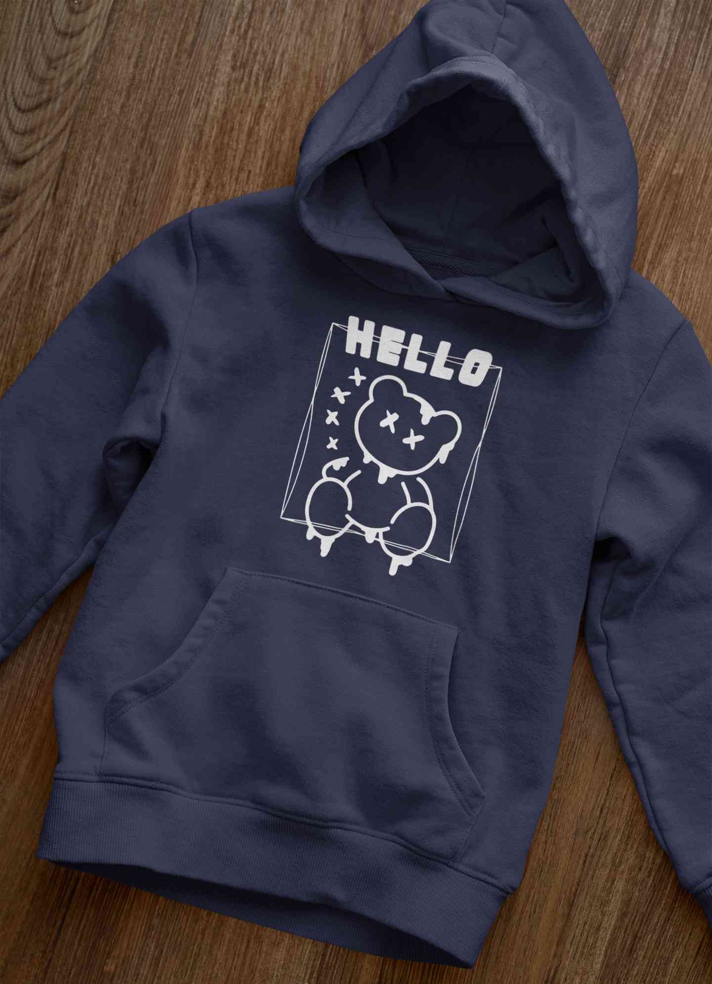 Hello Graphic Men Hoodies-FunkyTeesClub