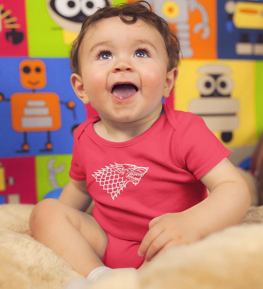 GOT Game Of Thrones Stark Logo Rompers for Baby Boy- FunkyTradition FunkyTradition