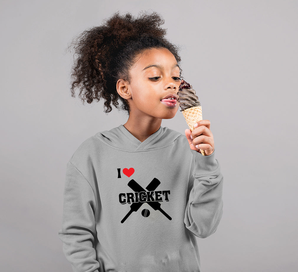 I Love Cricket Girl Hoodies-FunkyTeesClub