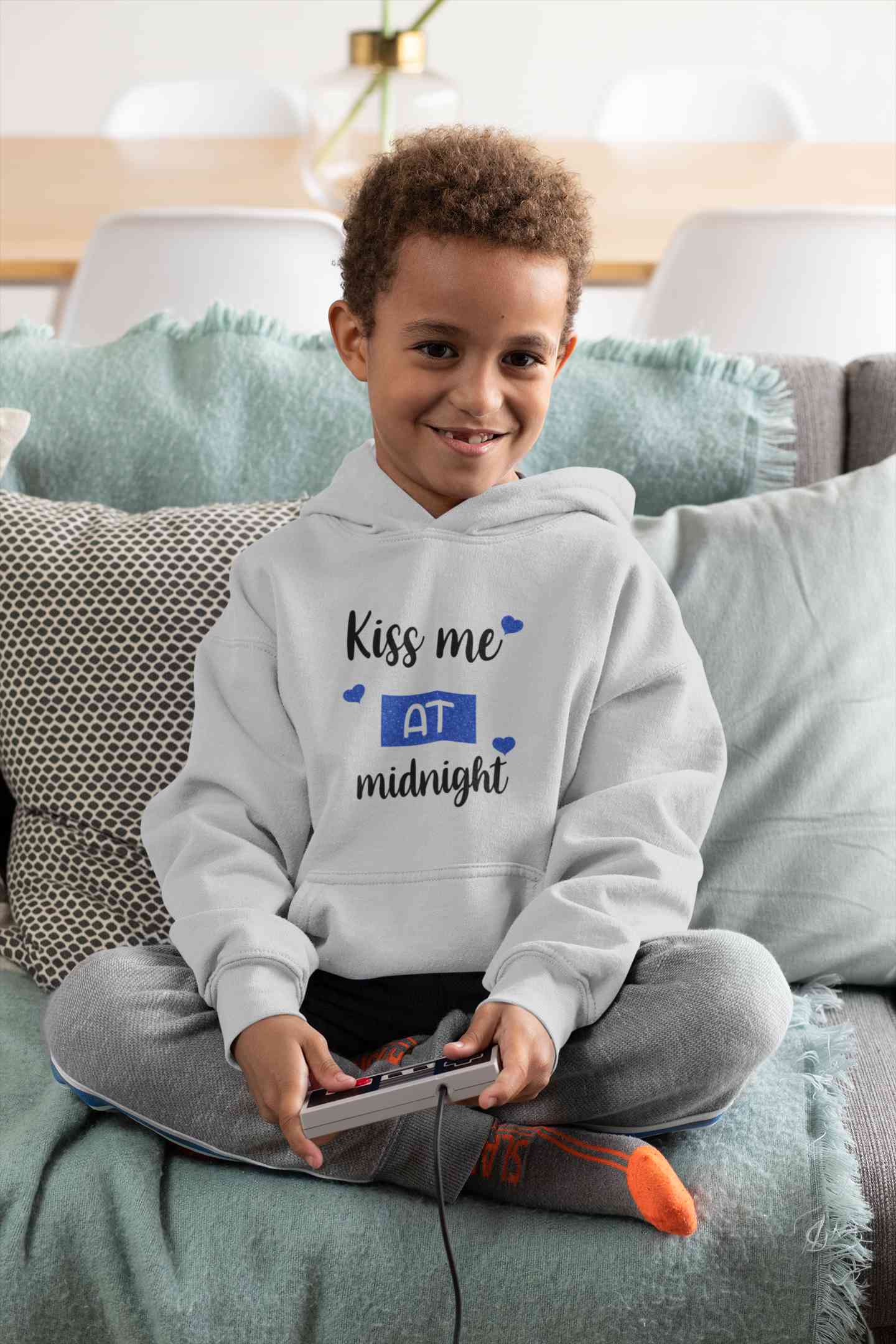 Kiss Me At Midnight Christmas Boy Hoodies-FunkyTeesClub
