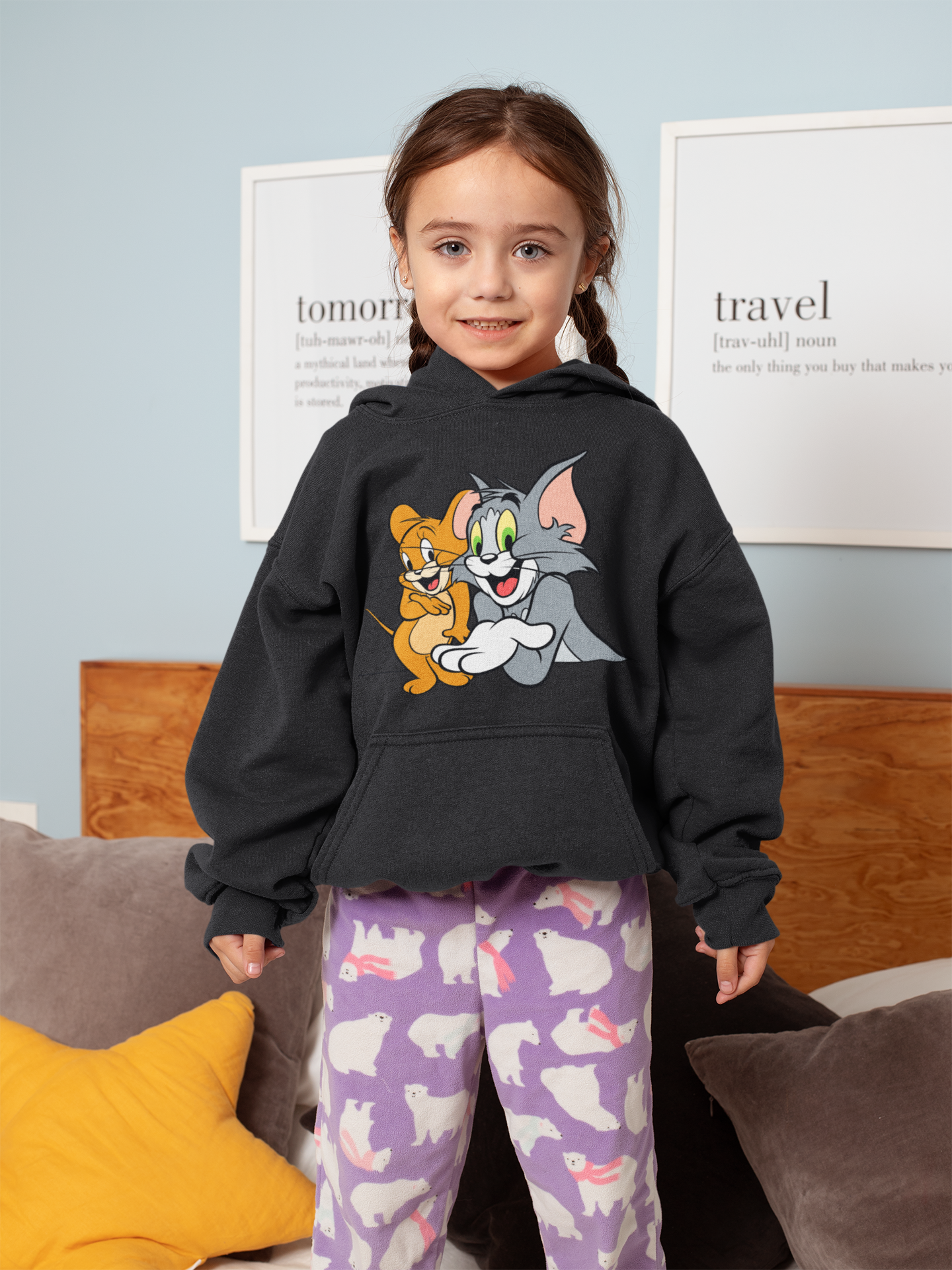 Cute Cartoon Girl Hoodies-FunkyTeesClub