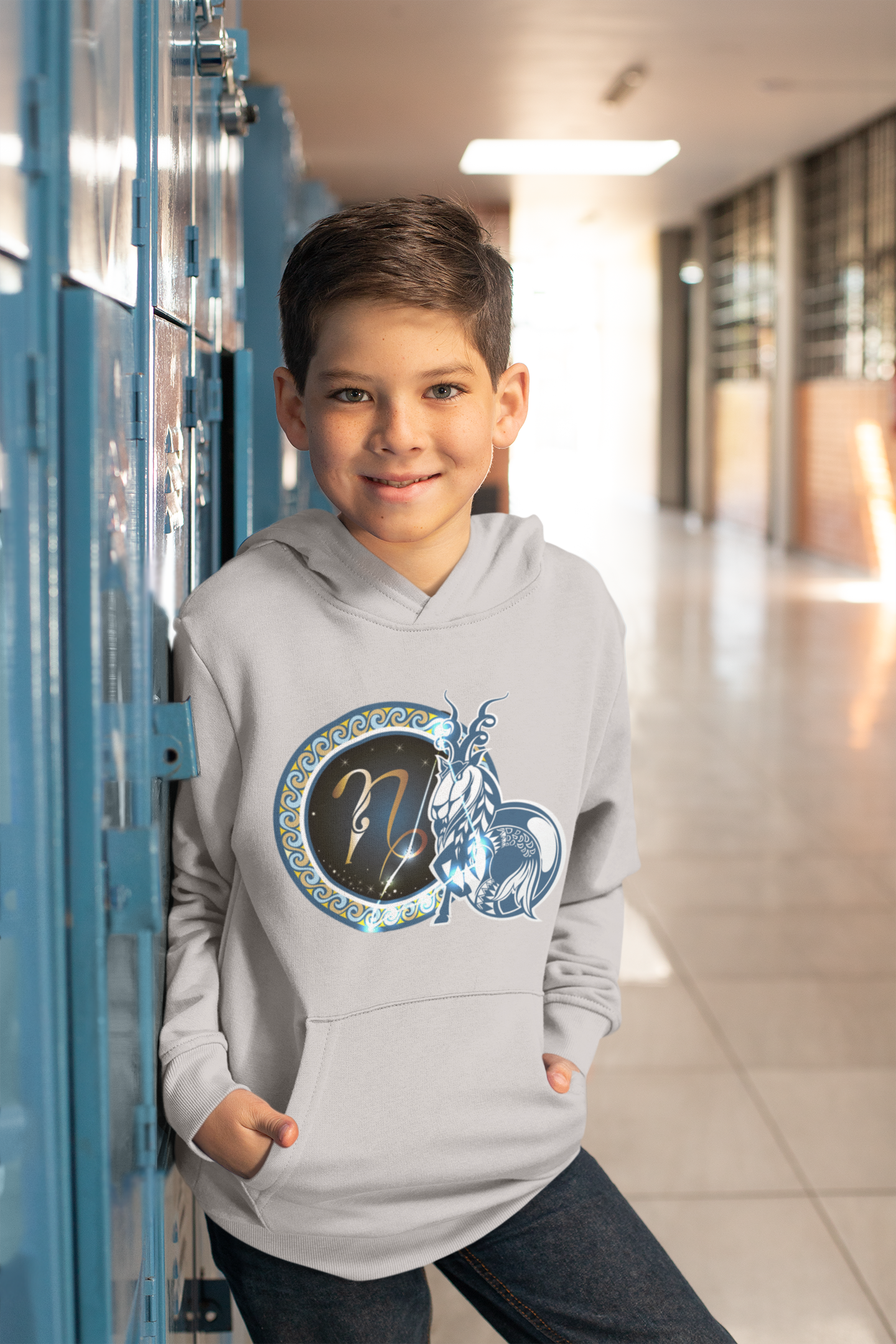 Capricon Zodiac Sign Boy Hoodies-FunkyTeesClub