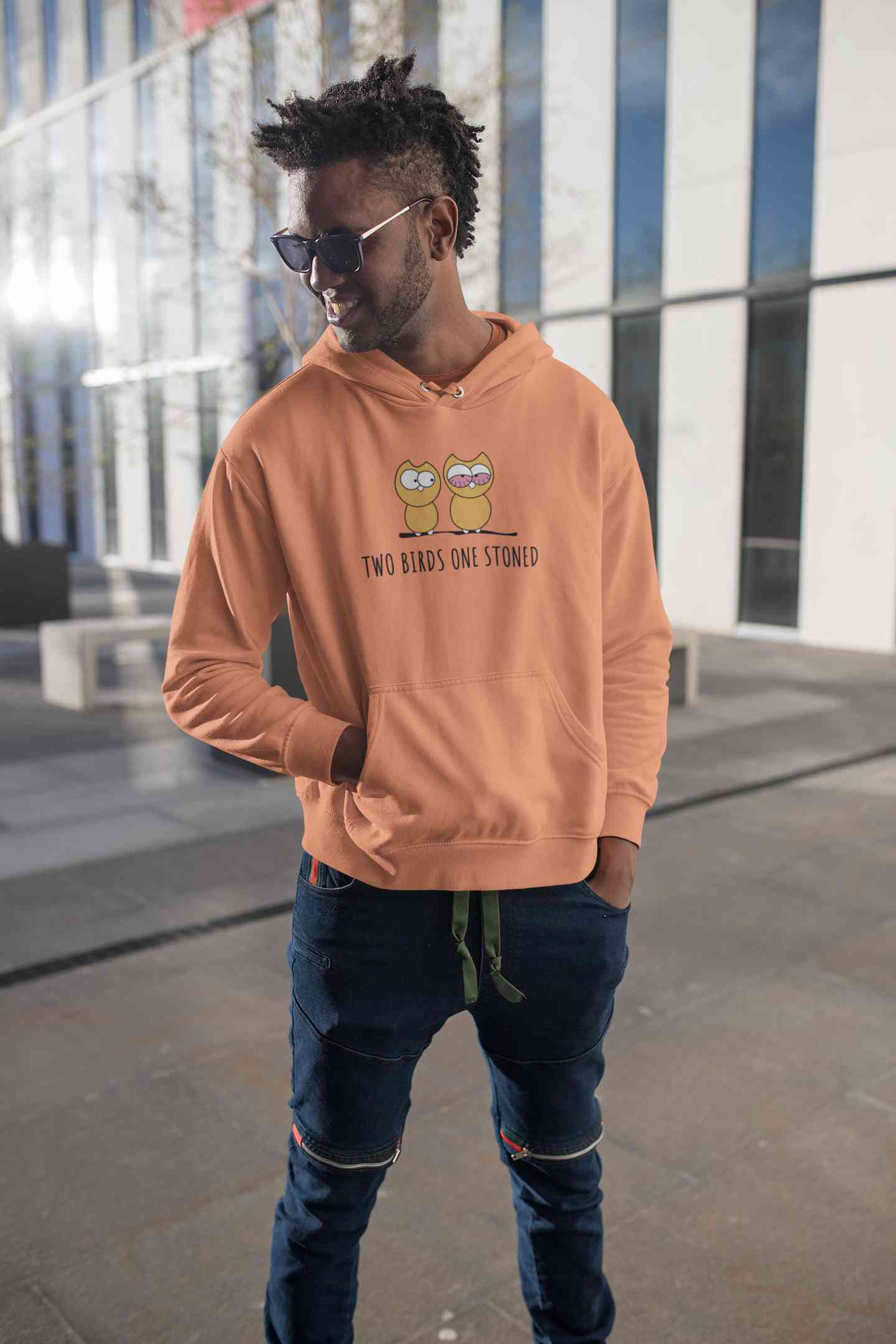 Stoned Bird Minimals Men Hoodies-FunkyTeesClub