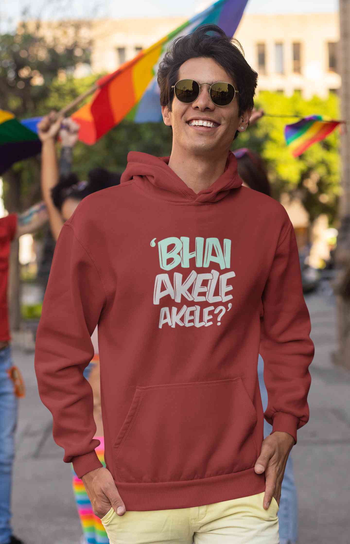 Bhai Akele Akele Men Hoodies-FunkyTeesClub