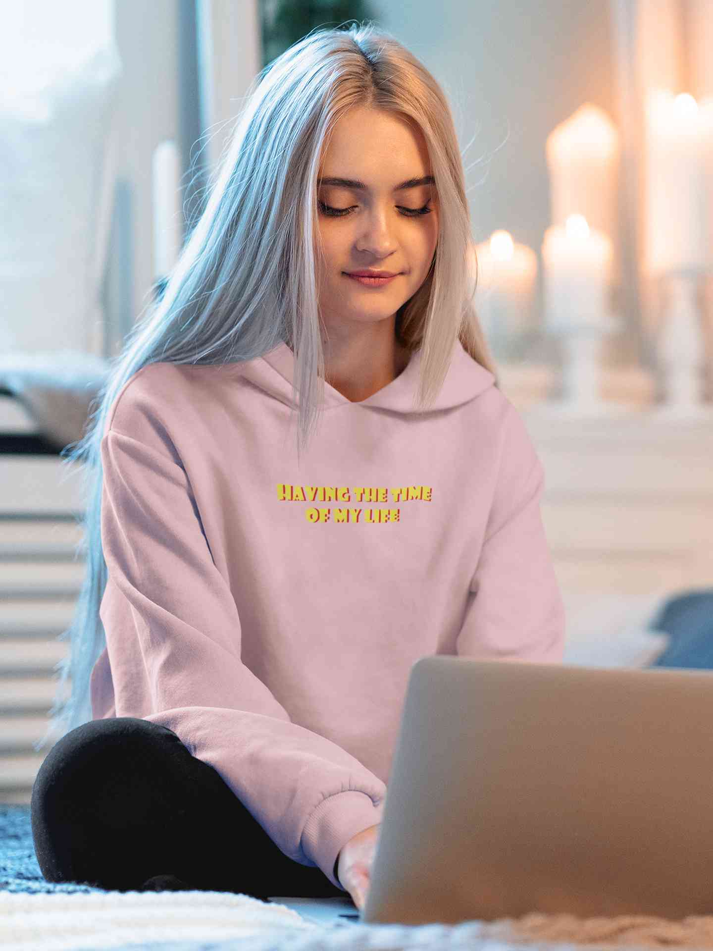 Having The Time Of My Life Minimals Hoodies for Women-FunkyTeesClub