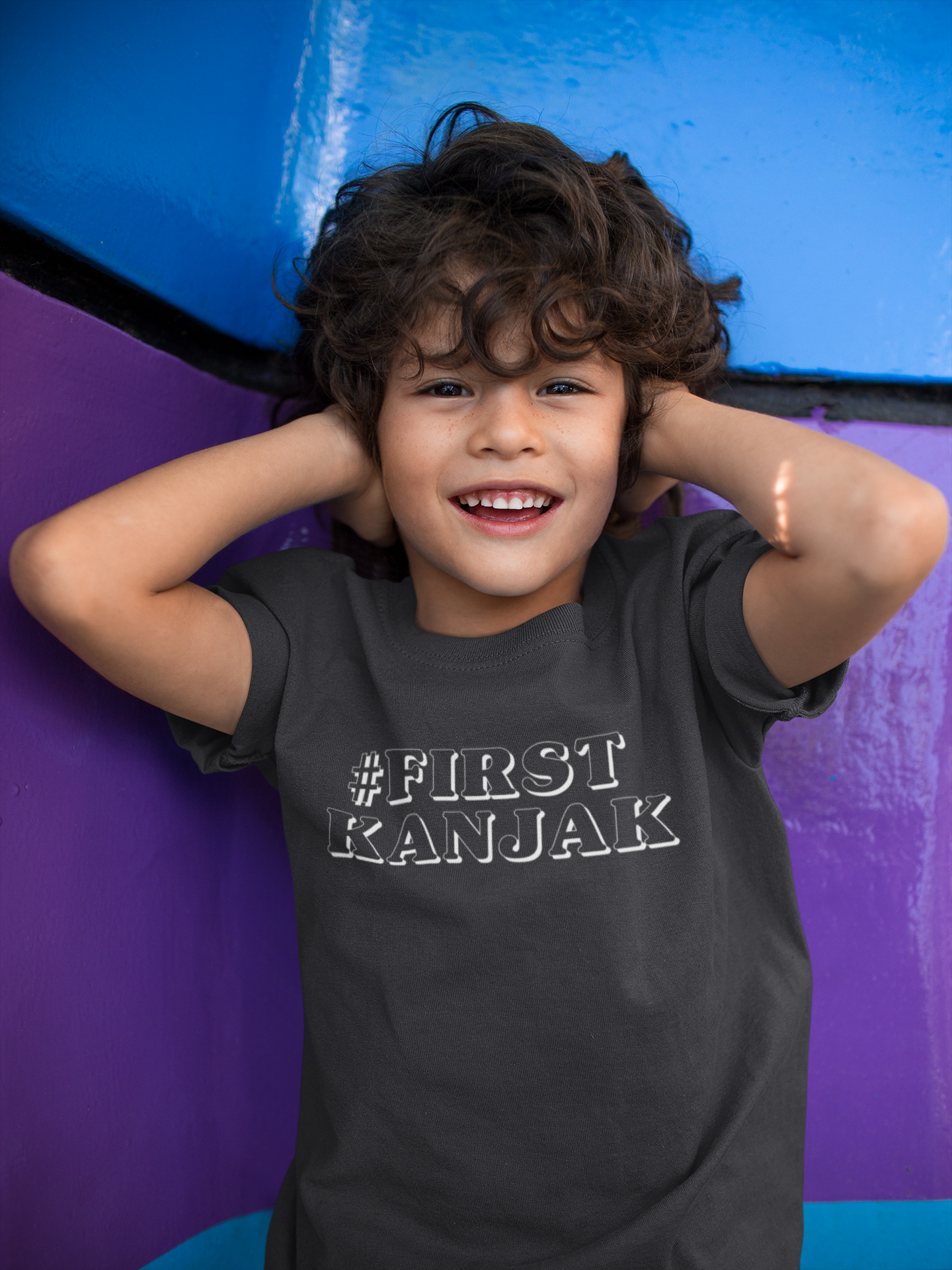 First Kanjak Half Sleeves T-Shirt for Boy-FunkyTeesClub