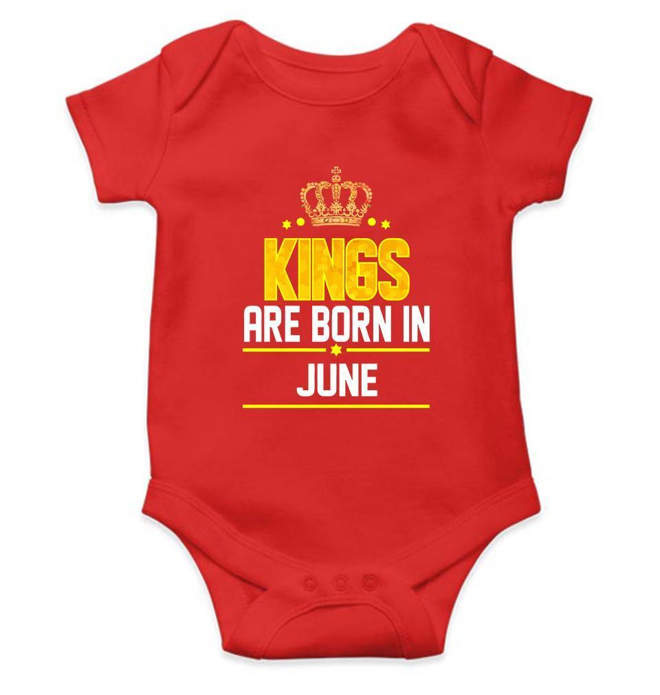 Kings are born in June Rompers for Baby Boy- FunkyTradition FunkyTradition