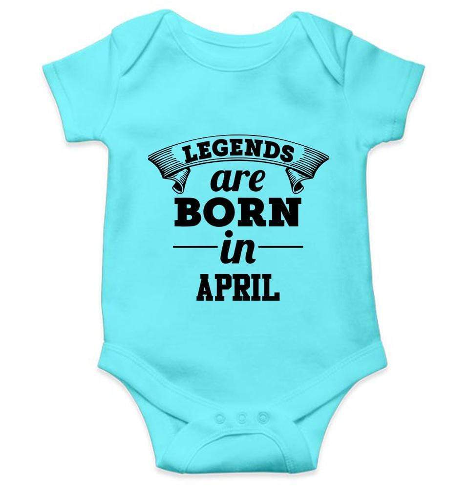 Legends are Born in April Rompers for Baby Girl- FunkyTradition FunkyTradition