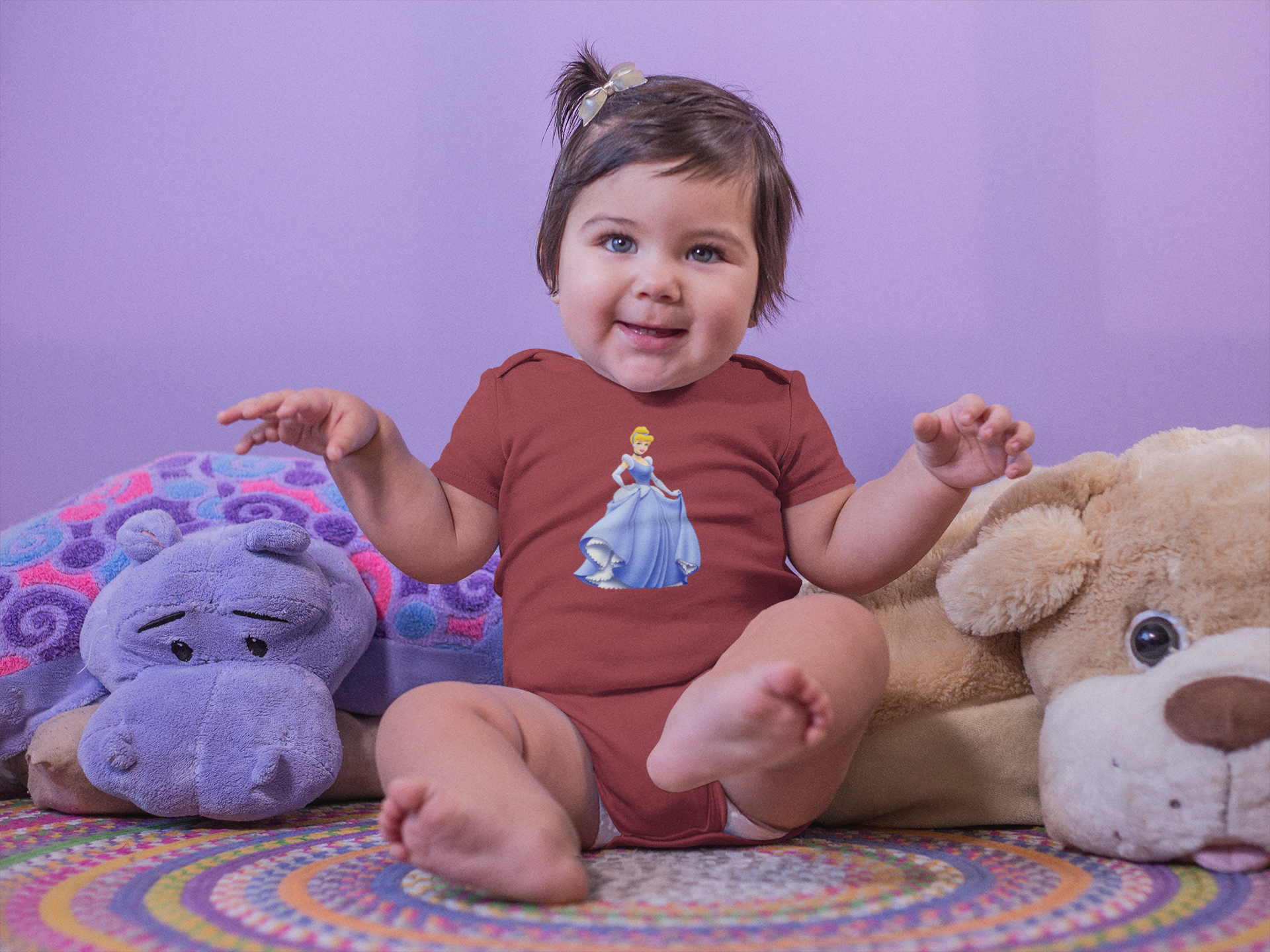 Princess Cartoon Rompers for Baby Girl- FunkyTeesClub