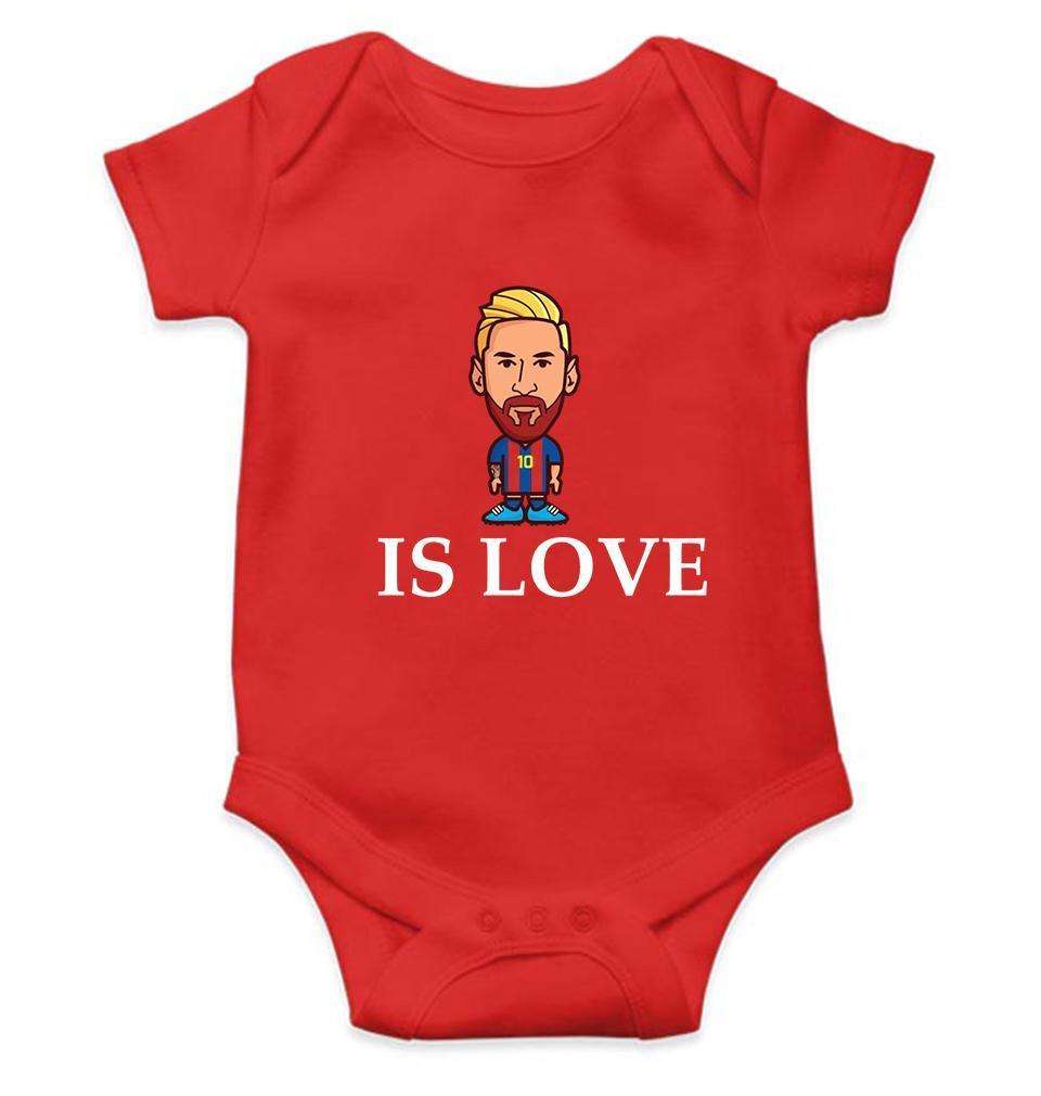 Messi is love Rompers for Baby Girl- FunkyTradition FunkyTradition