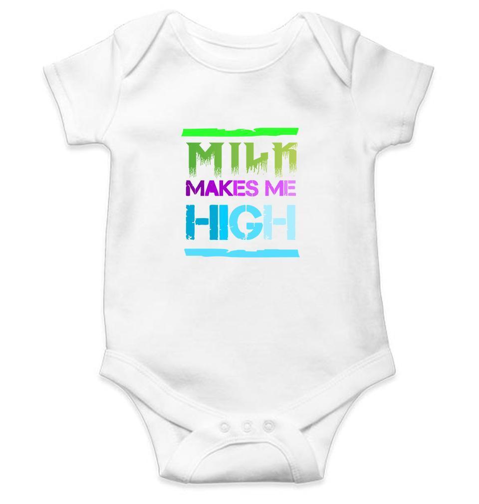 Milk Makes Me High Rompers for Baby Boy- FunkyTradition FunkyTradition