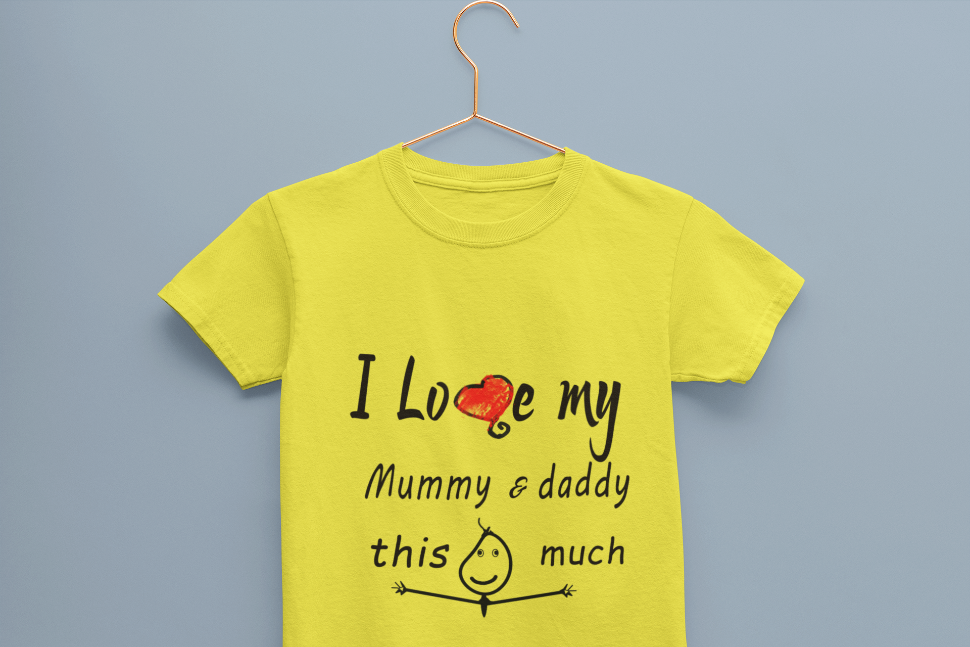 I Love My Mummy Daddy Half Sleeves T-Shirt For Girls -FunkyTeesClub