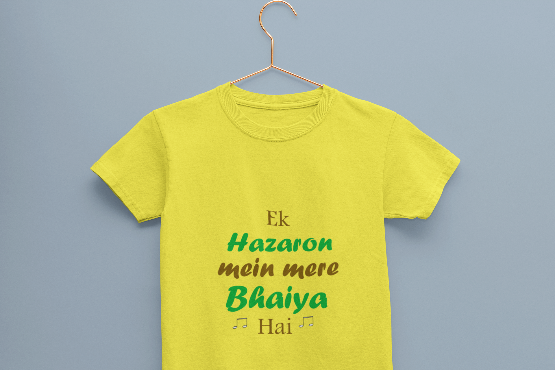 Ek Hazaro Mein Mere Bhaiya Half Sleeves T-Shirt for Boy-FunkyTeesClub