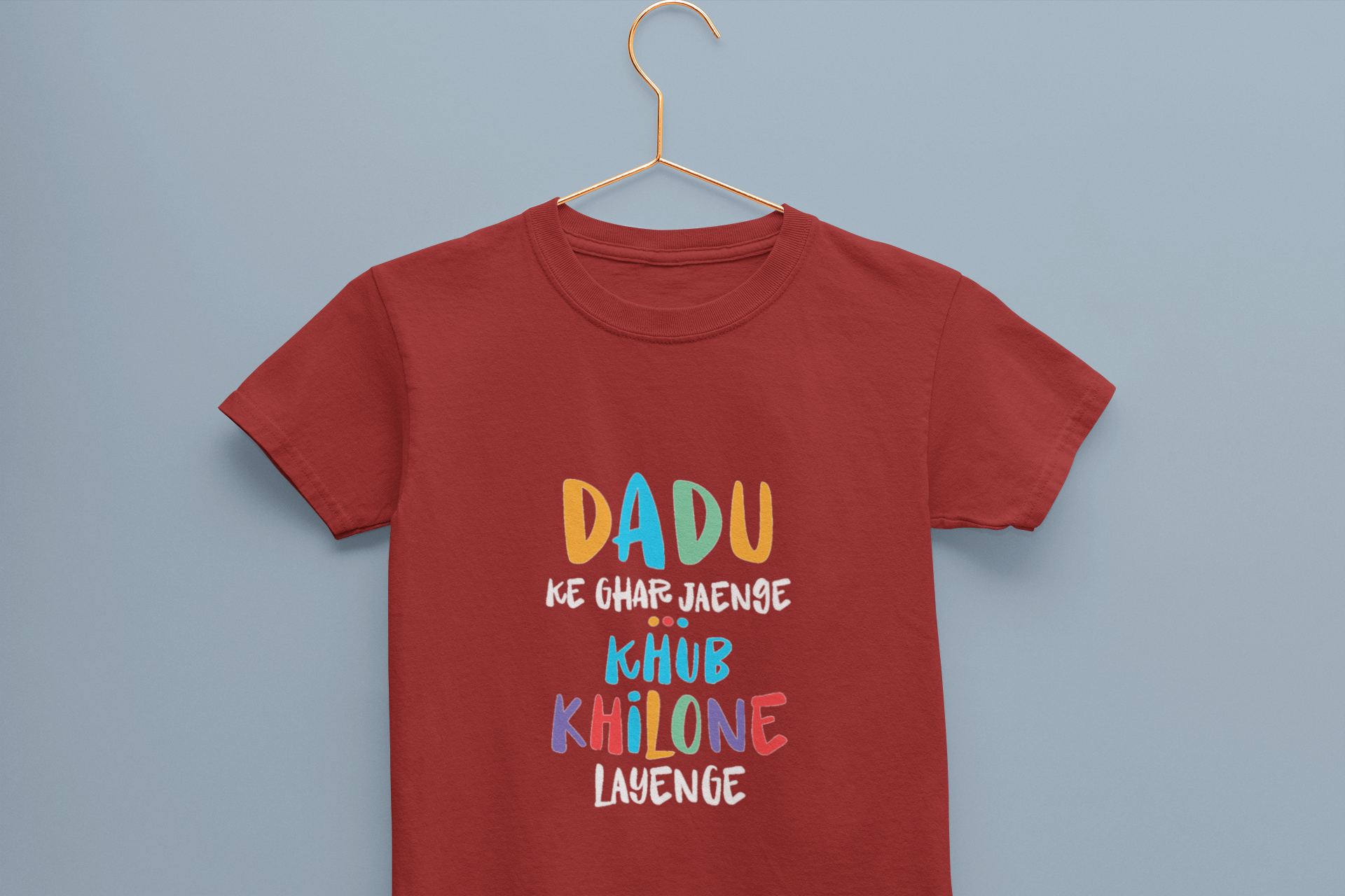 Dadu Ke Ghar Jayege Half Sleeves T-Shirt for Boy-FunkyTeesClub