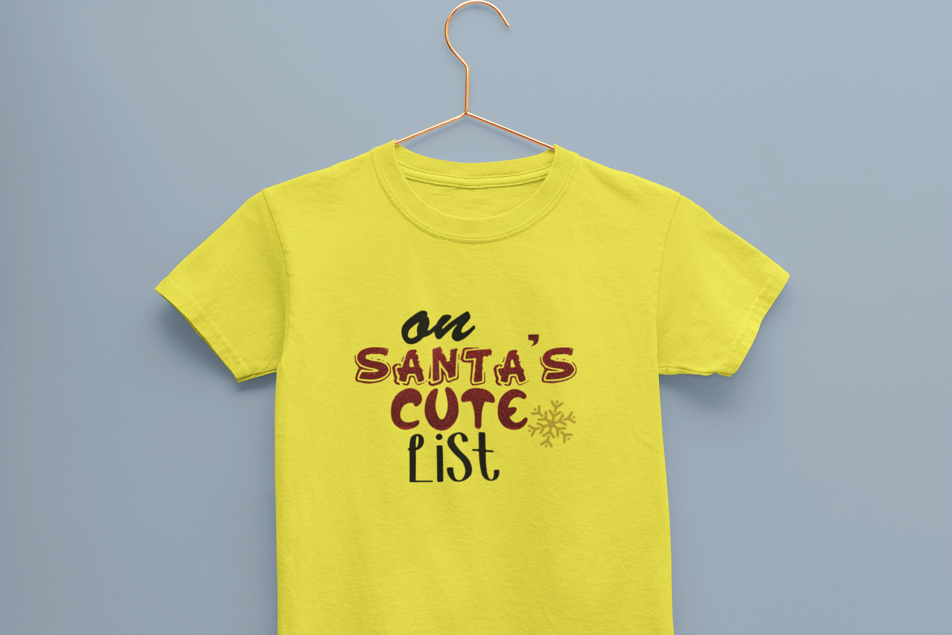 On Santa Cute List Christmas Half Sleeves T-Shirt for Boy-FunkyTeesClub