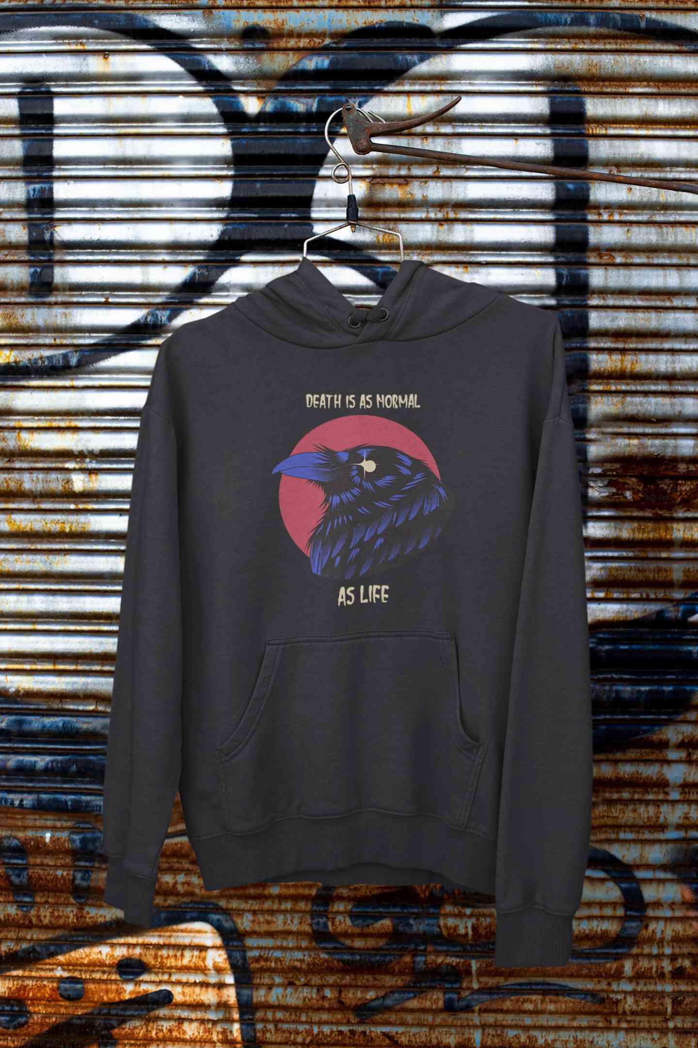 Crow Inspired By The Sandman Comic Book Men Hoodies-FunkyTeesClub