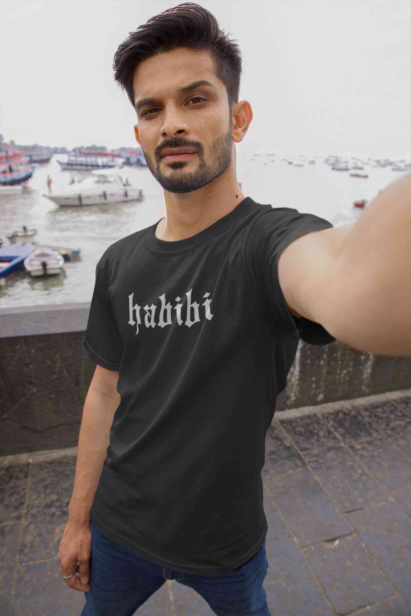 Habibi Mens Half Sleeves T-shirt- FunkyTeesClub