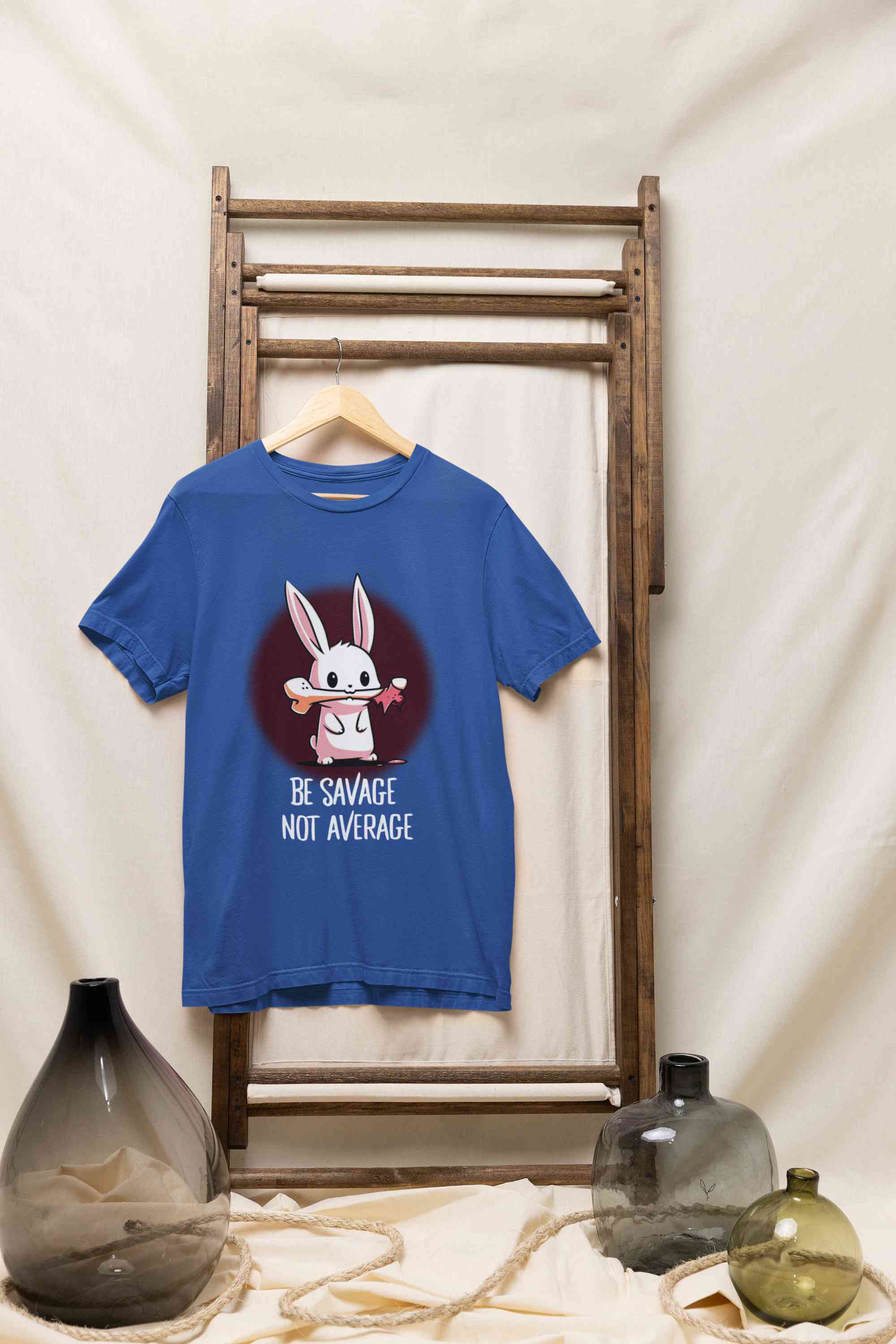 Be Savage Not Average Funny Graphic Quotes Women Half Sleeves T-shirt- FunkyTeesClub
