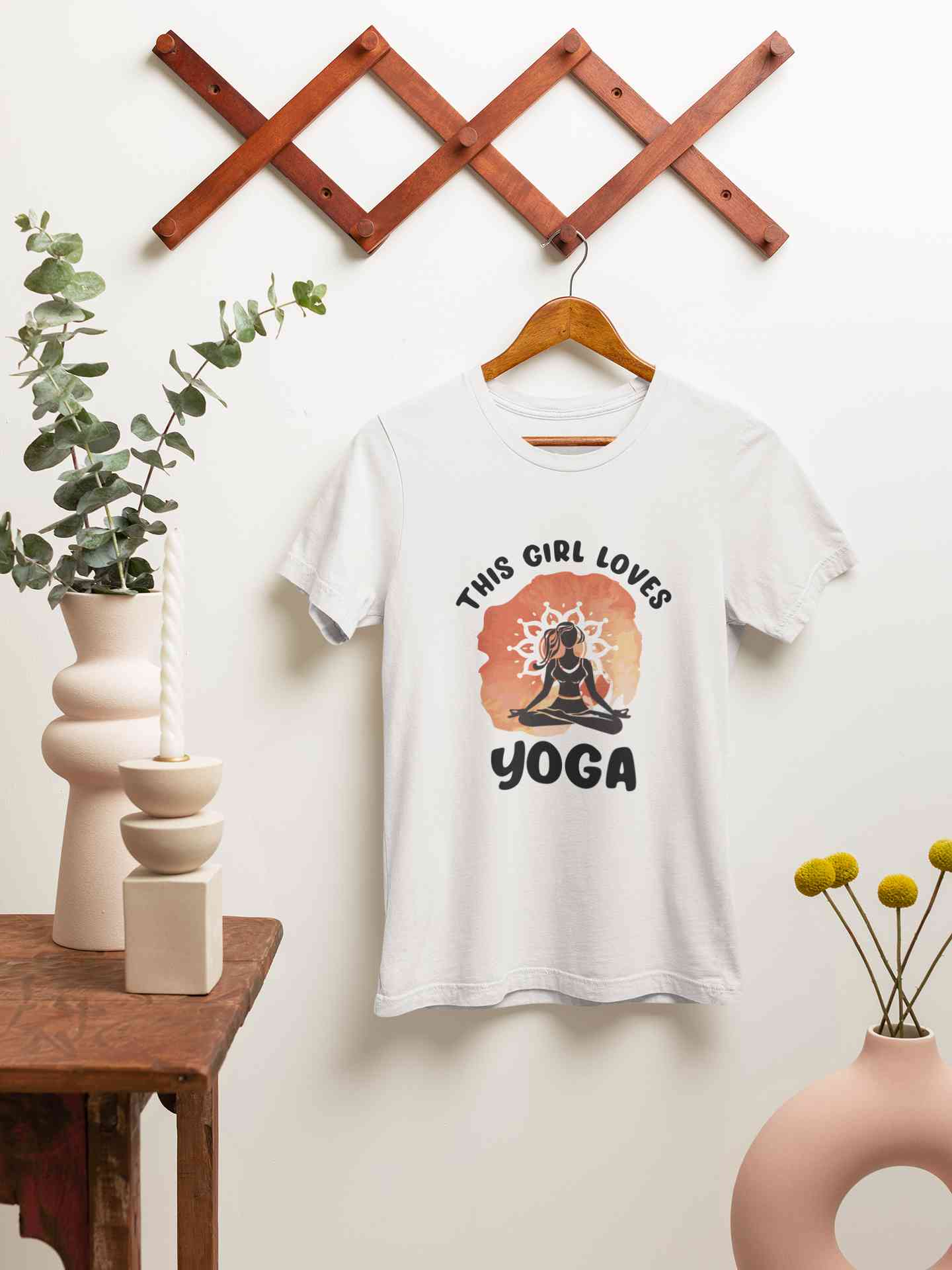 This Girl Loves Yoga Women Half Sleeves T-shirt- FunkyTeesClub