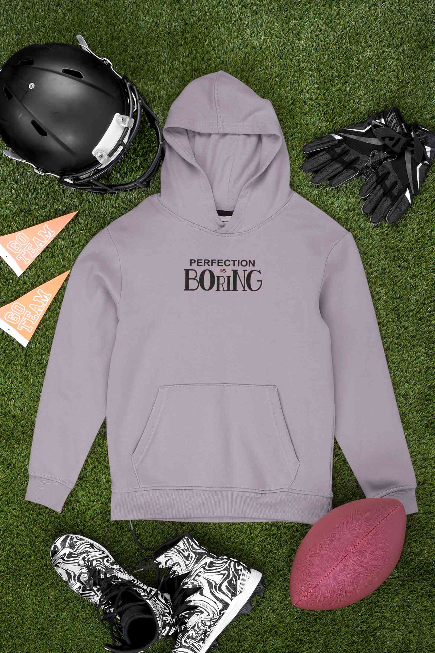 Perfection Is Boring Quotes Hoodies for Women-FunkyTeesClub