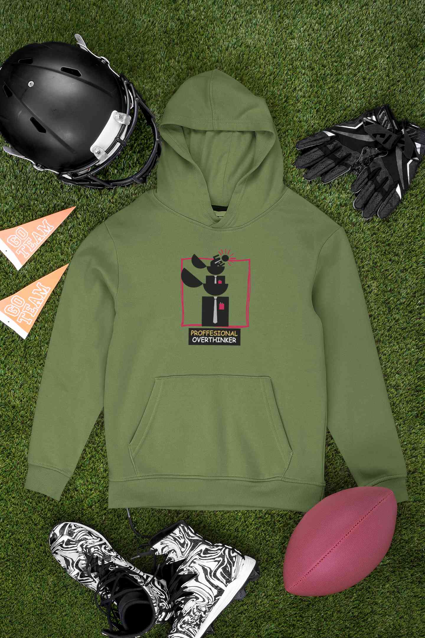 Professional Overthinker Graphics Men Hoodies-FunkyTeesClub