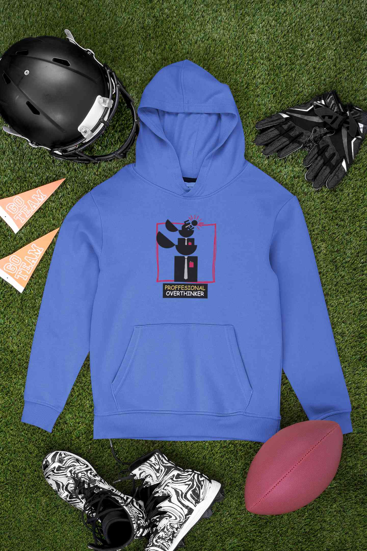 Professional Overthinker Graphics Hoodies for Women-FunkyTeesClub